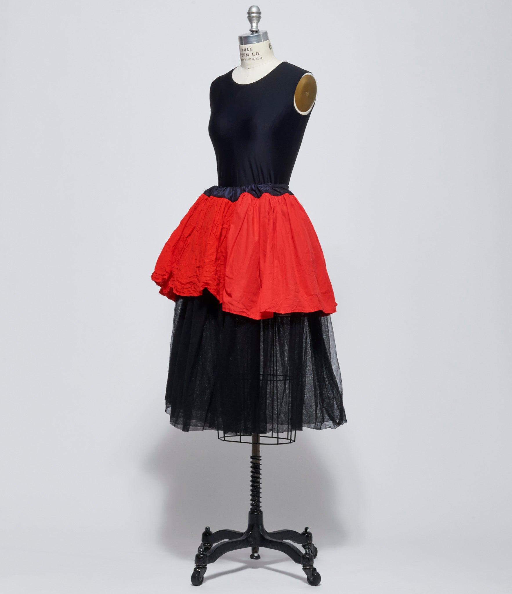 Daniela Gregis Womens Gonna Skirt Tutu Spezia Lavata Nero Rosso