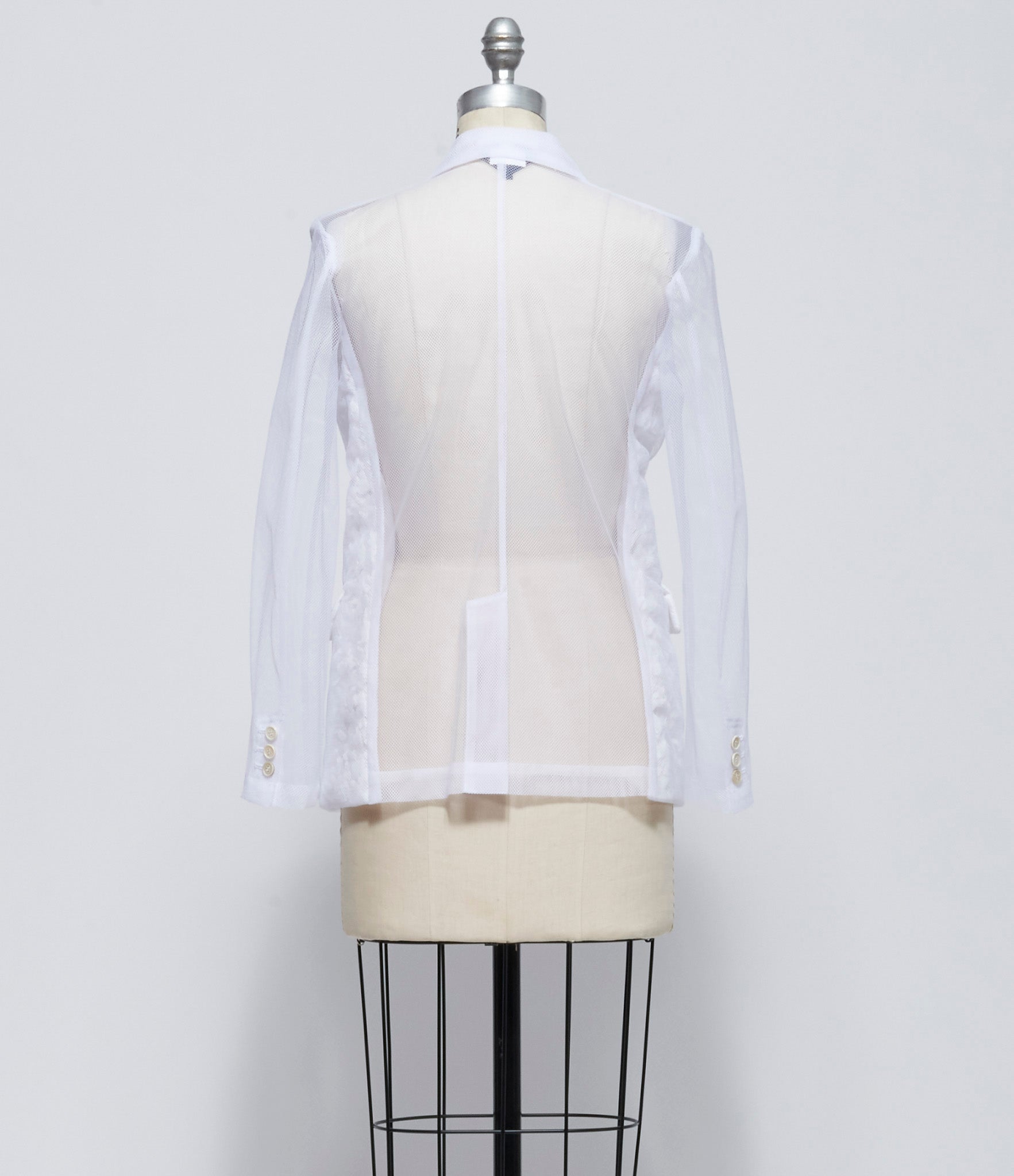 Comme Des Garcons Womens Flower Mesh Jacket