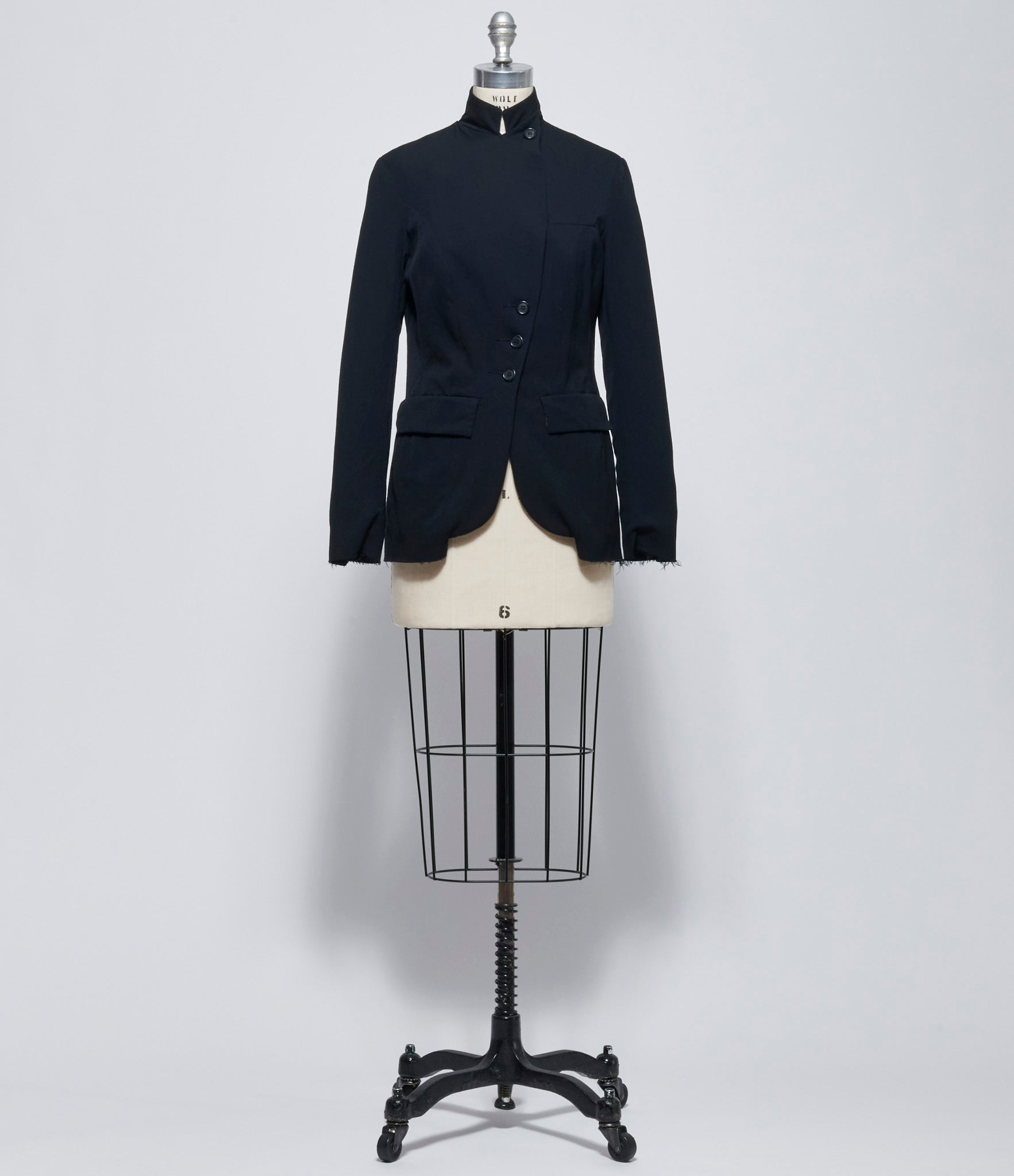 Elena Dawson Black Medium Wool 4X Blazer Peak