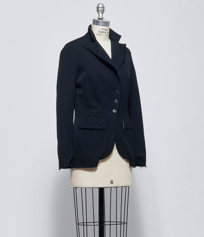 Elena Dawson Black Medium Wool 4X Blazer Peak