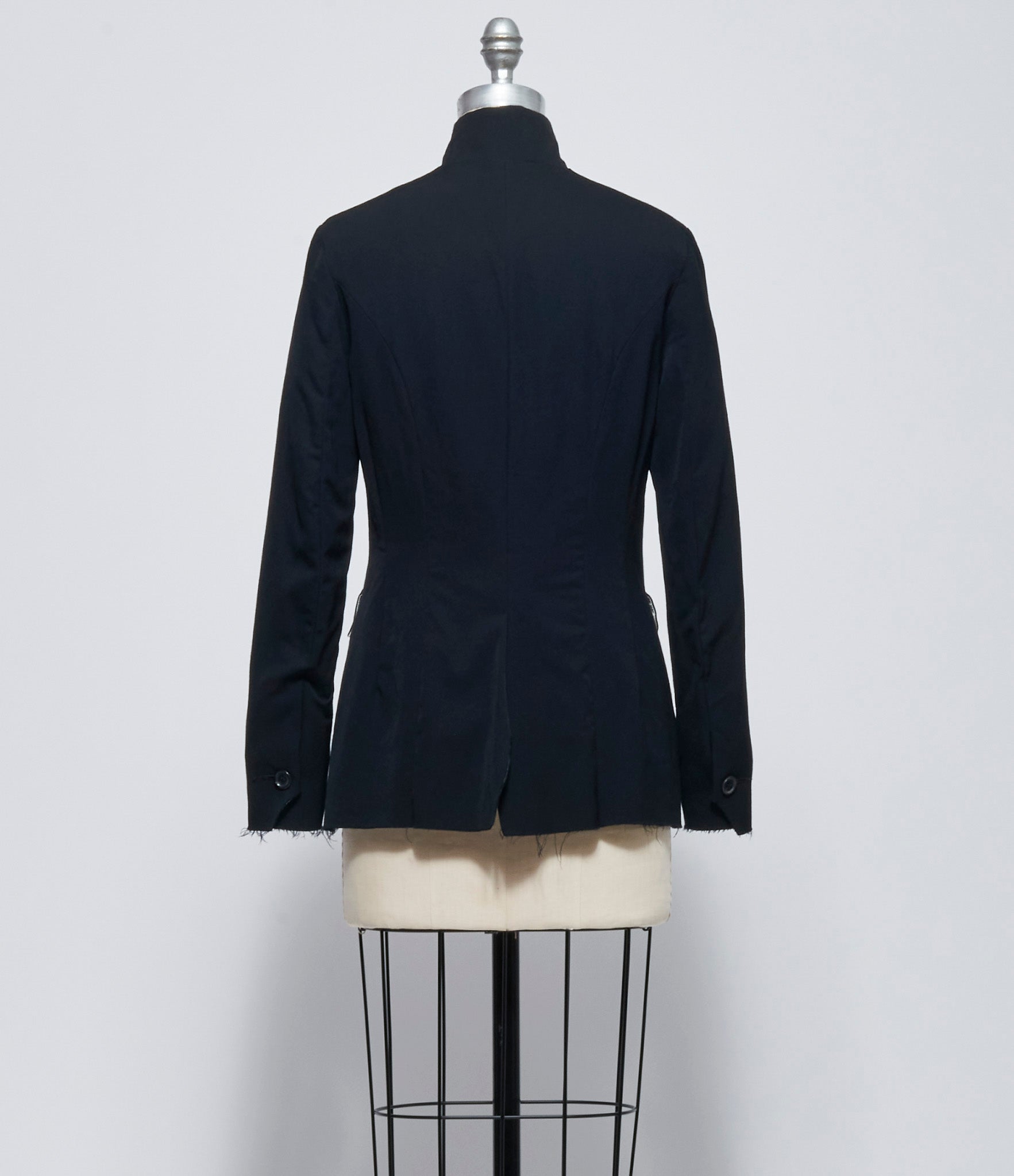 Elena Dawson Black Medium Wool 4X Blazer Peak
