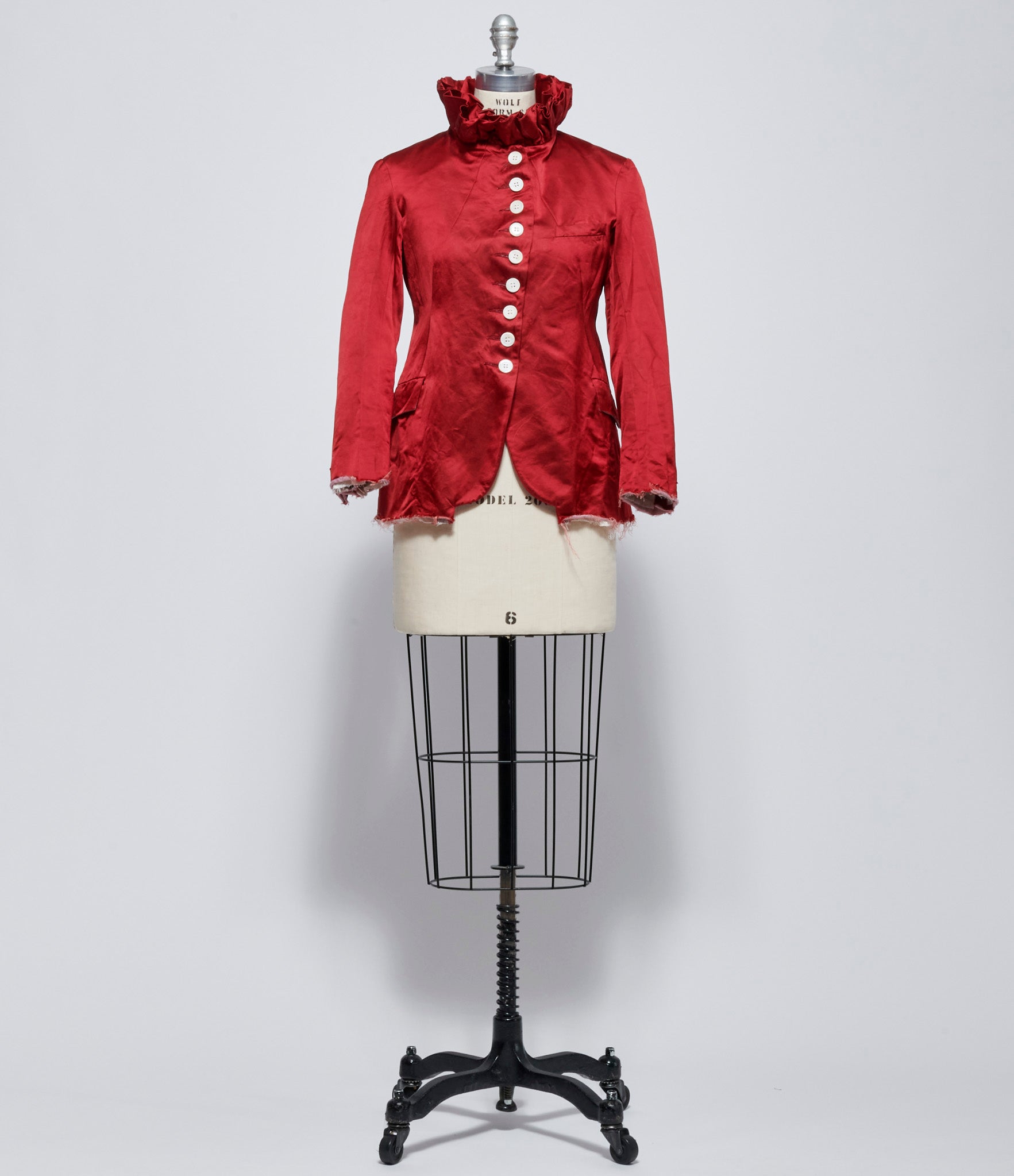 Elena Dawson Scarlet Satin Heavy 9X Monet Jacket