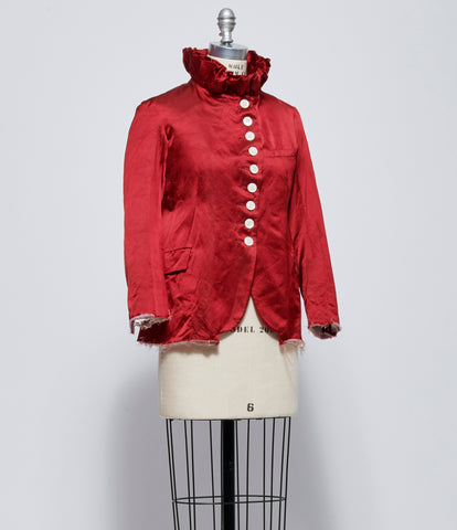 Elena Dawson Scarlet Satin Heavy 9X Monet Jacket