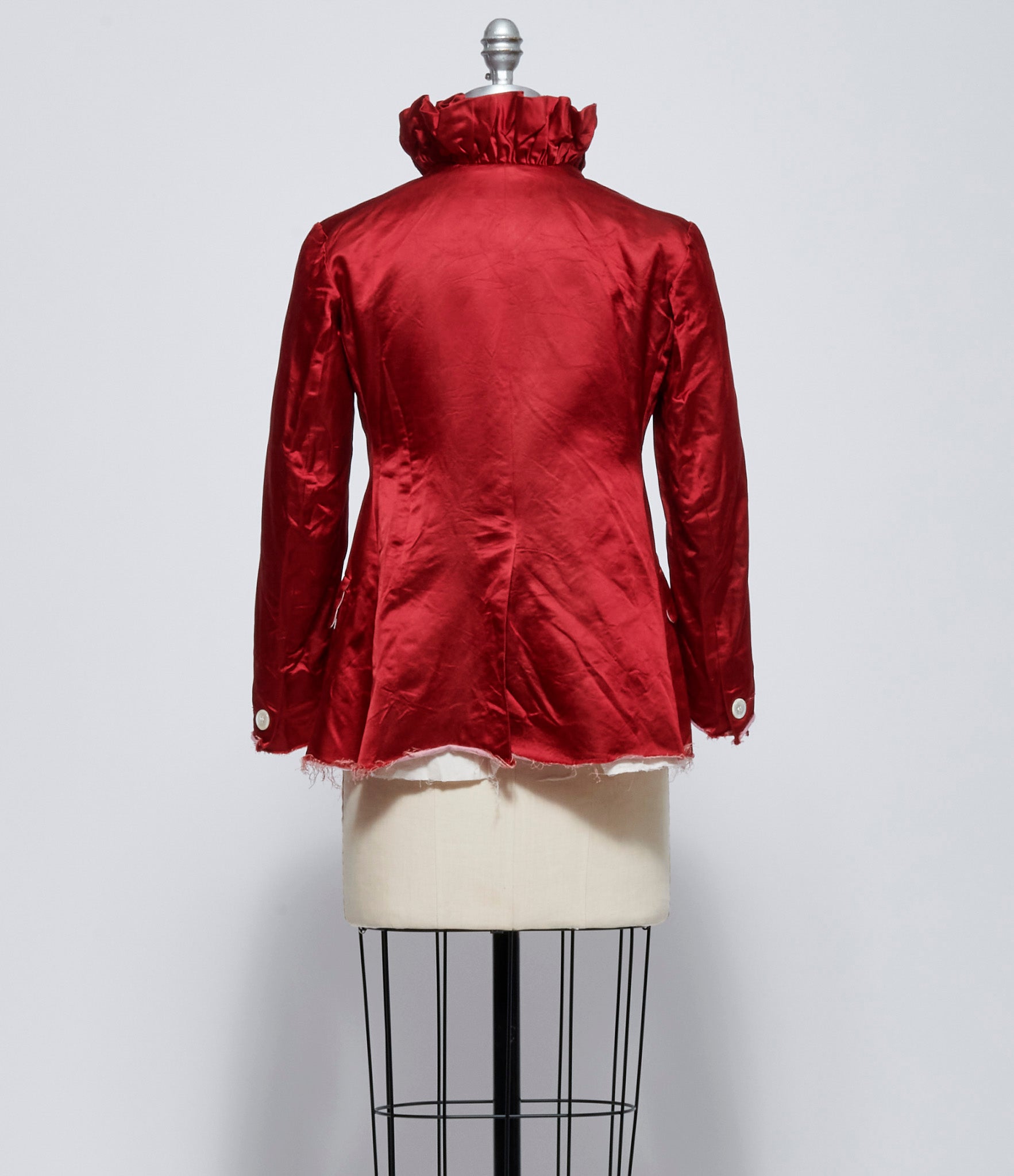 Elena Dawson Scarlet Satin Heavy 9X Monet Jacket