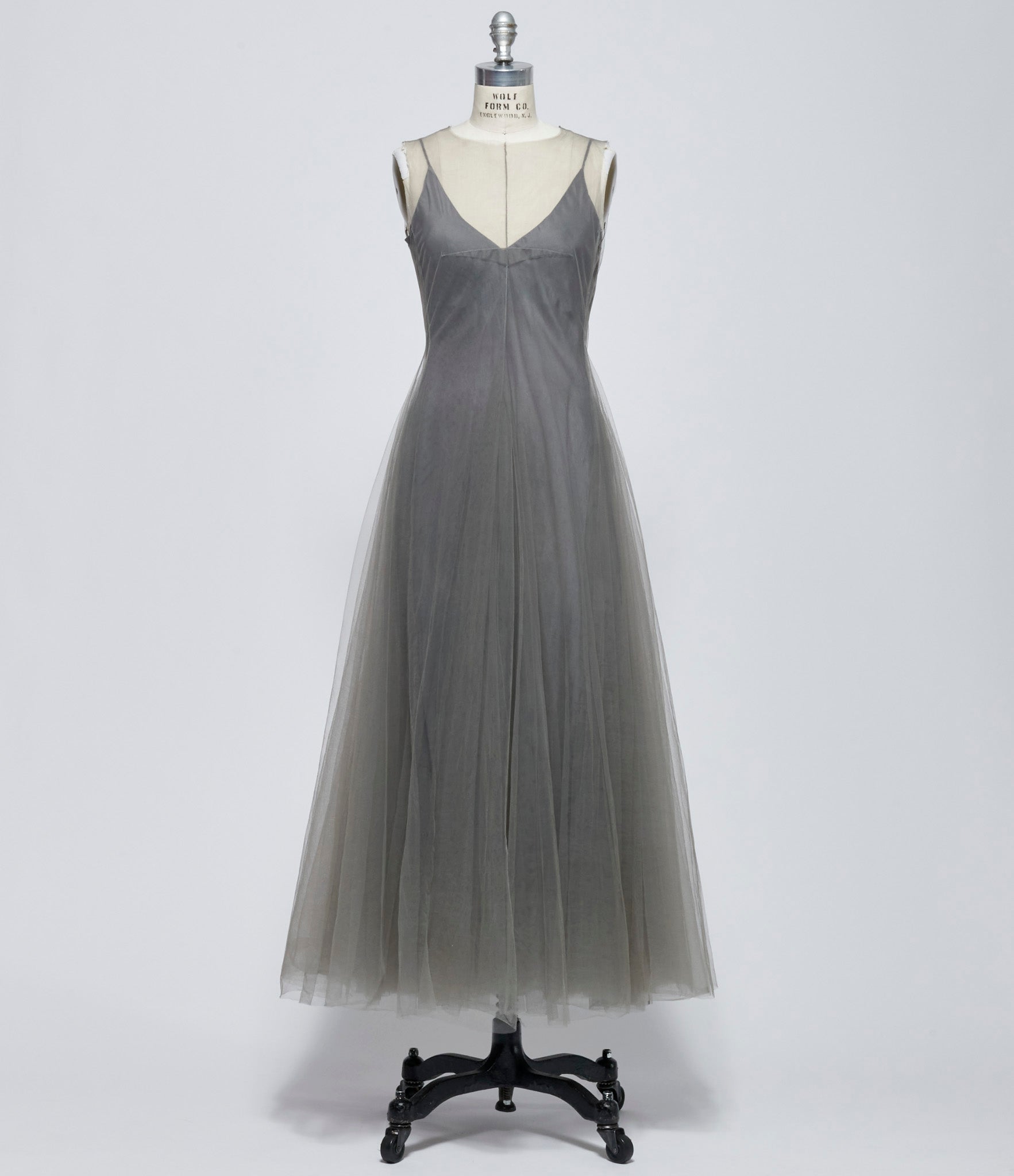 Marc Le Bihan Womens Dusty Grey Robe Pince Croix Tulle