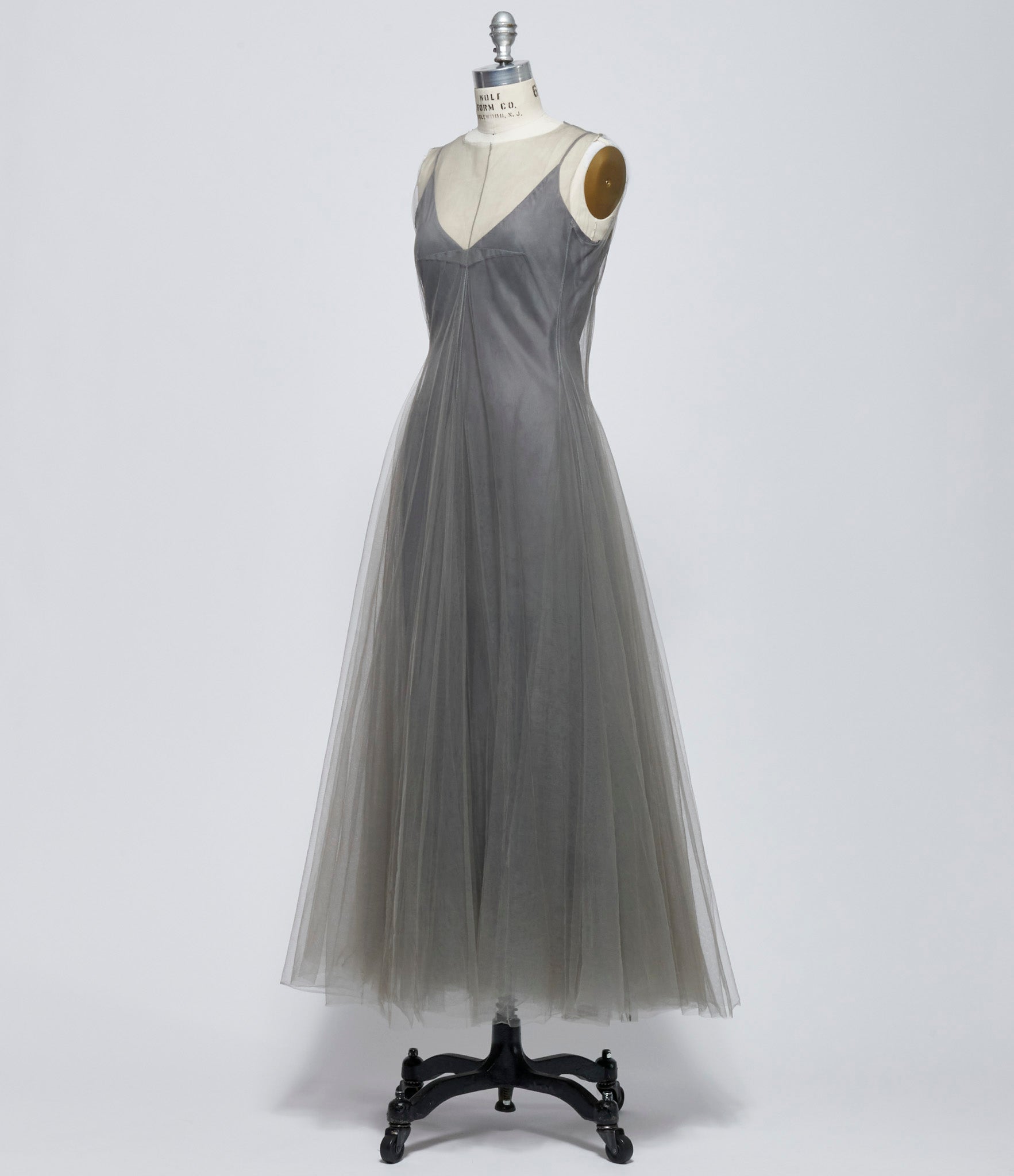 Marc Le Bihan Womens Dusty Grey Robe Pince Croix Tulle