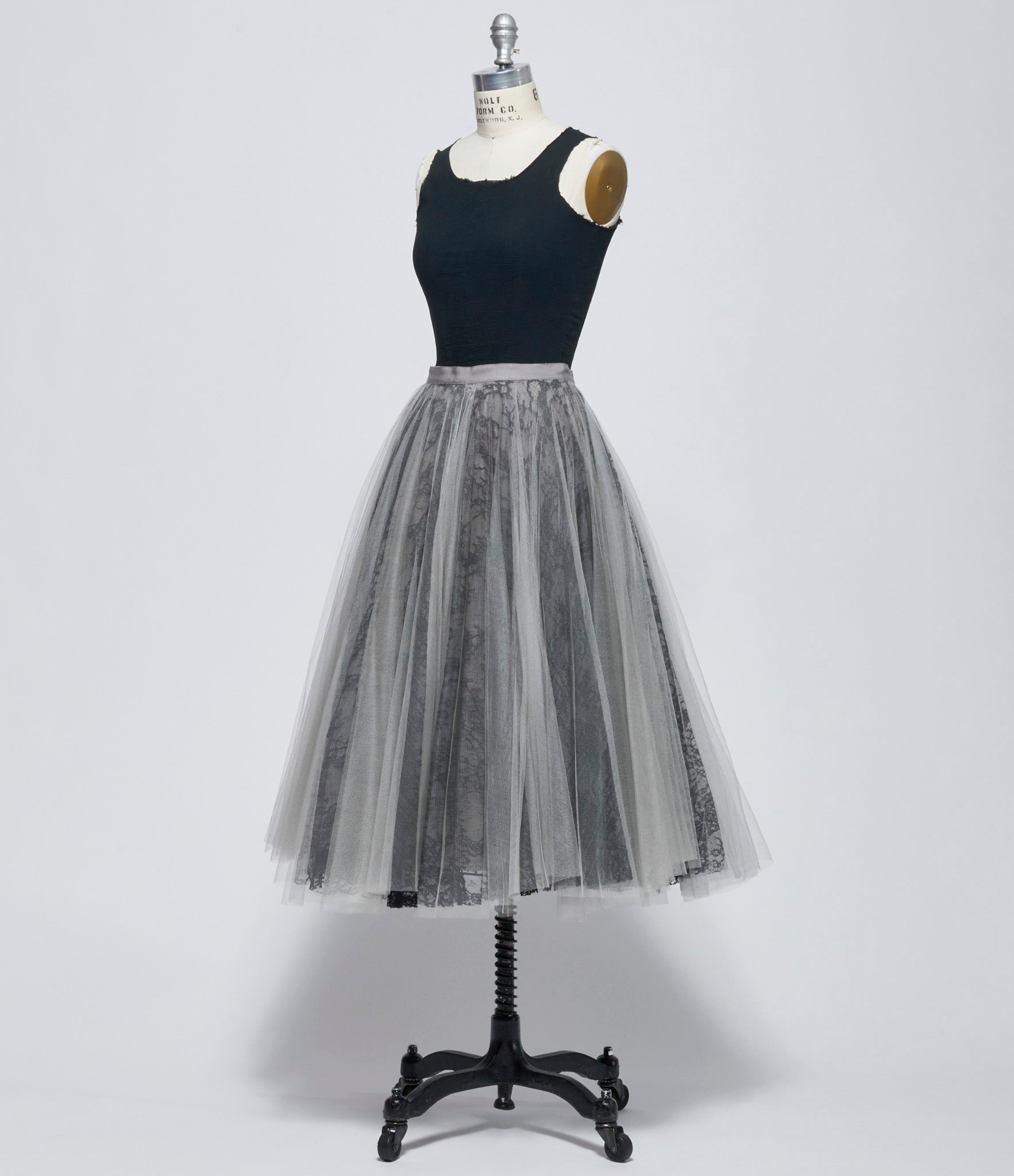Marc Le Bihan Womens Metal Jupe Tulle Dentelle
