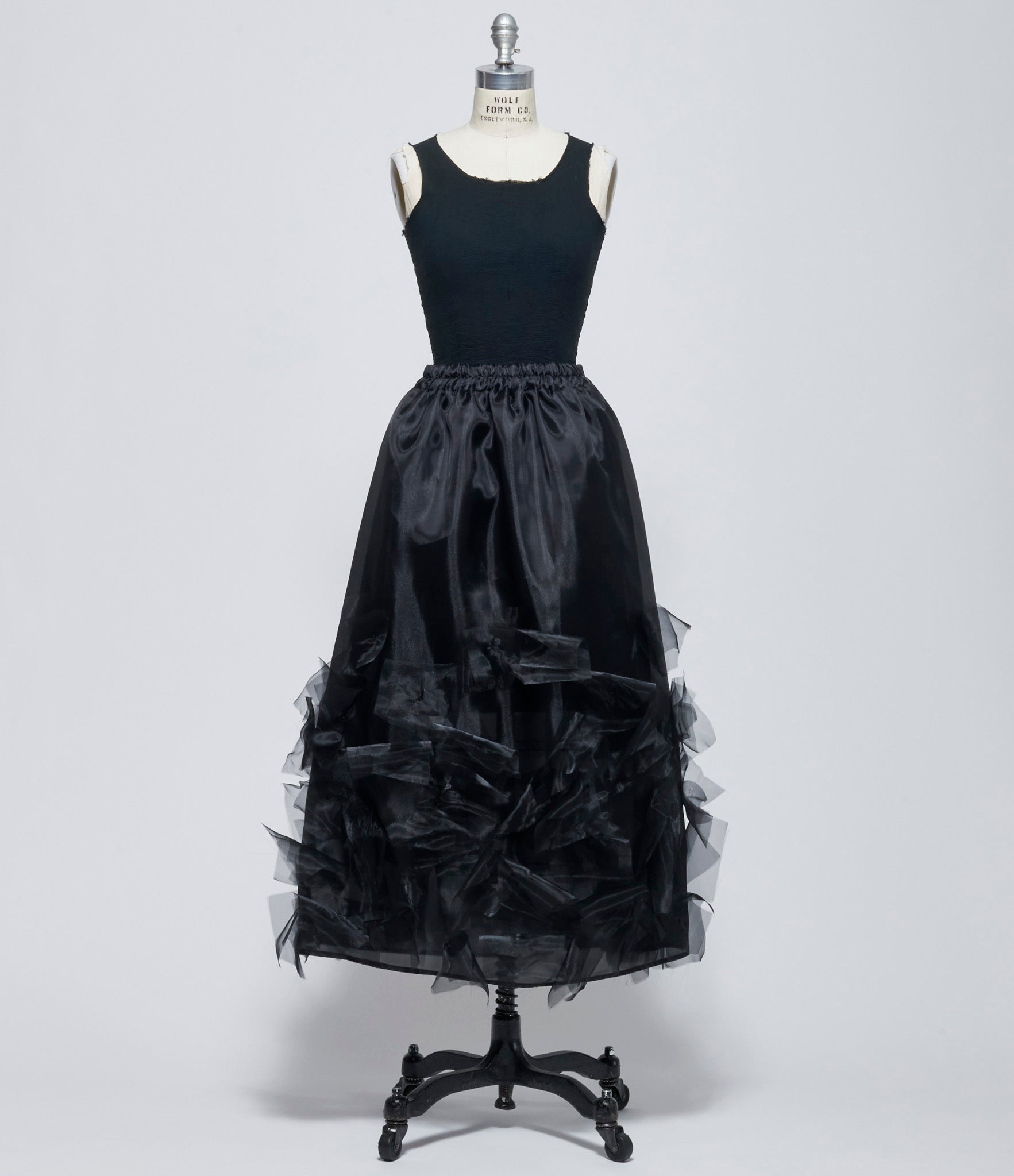 Replika Womens Black Organza Skirt
