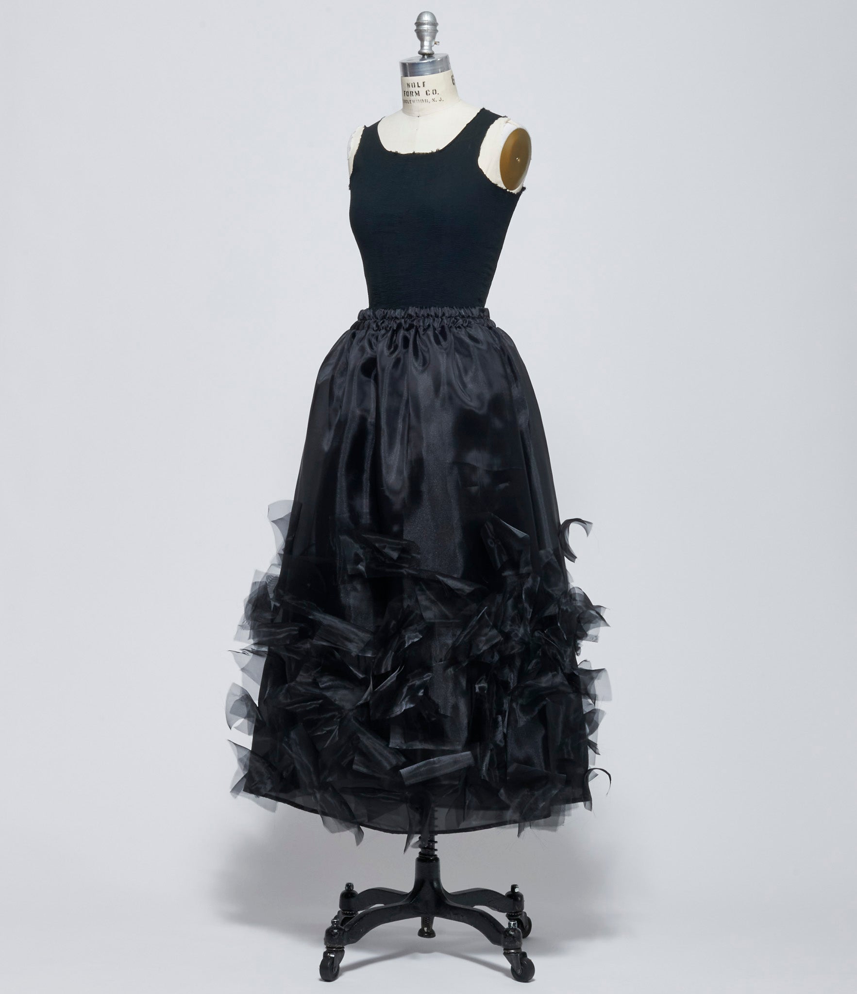Replika Womens Black Organza Skirt