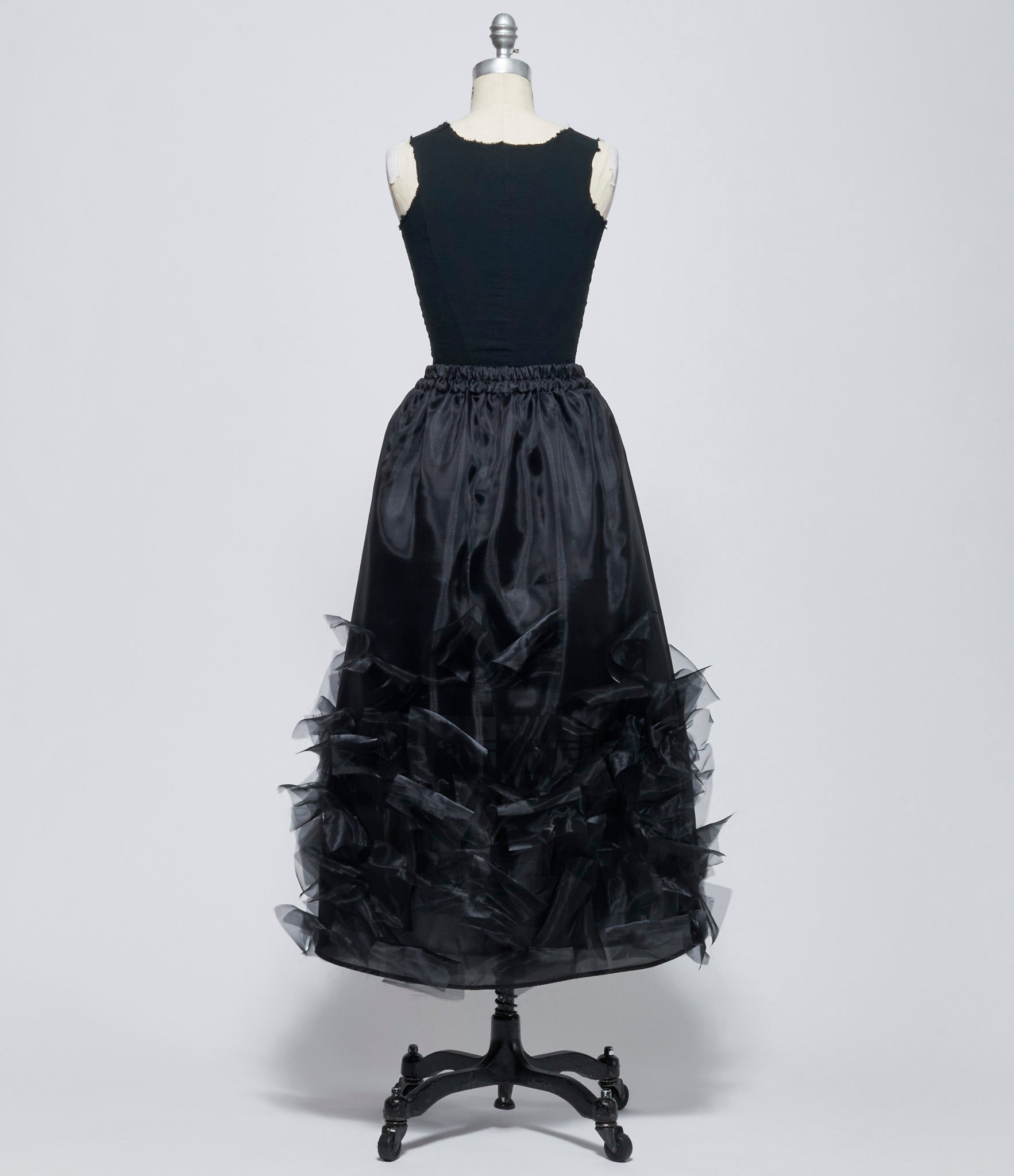 Replika Womens Black Organza Skirt