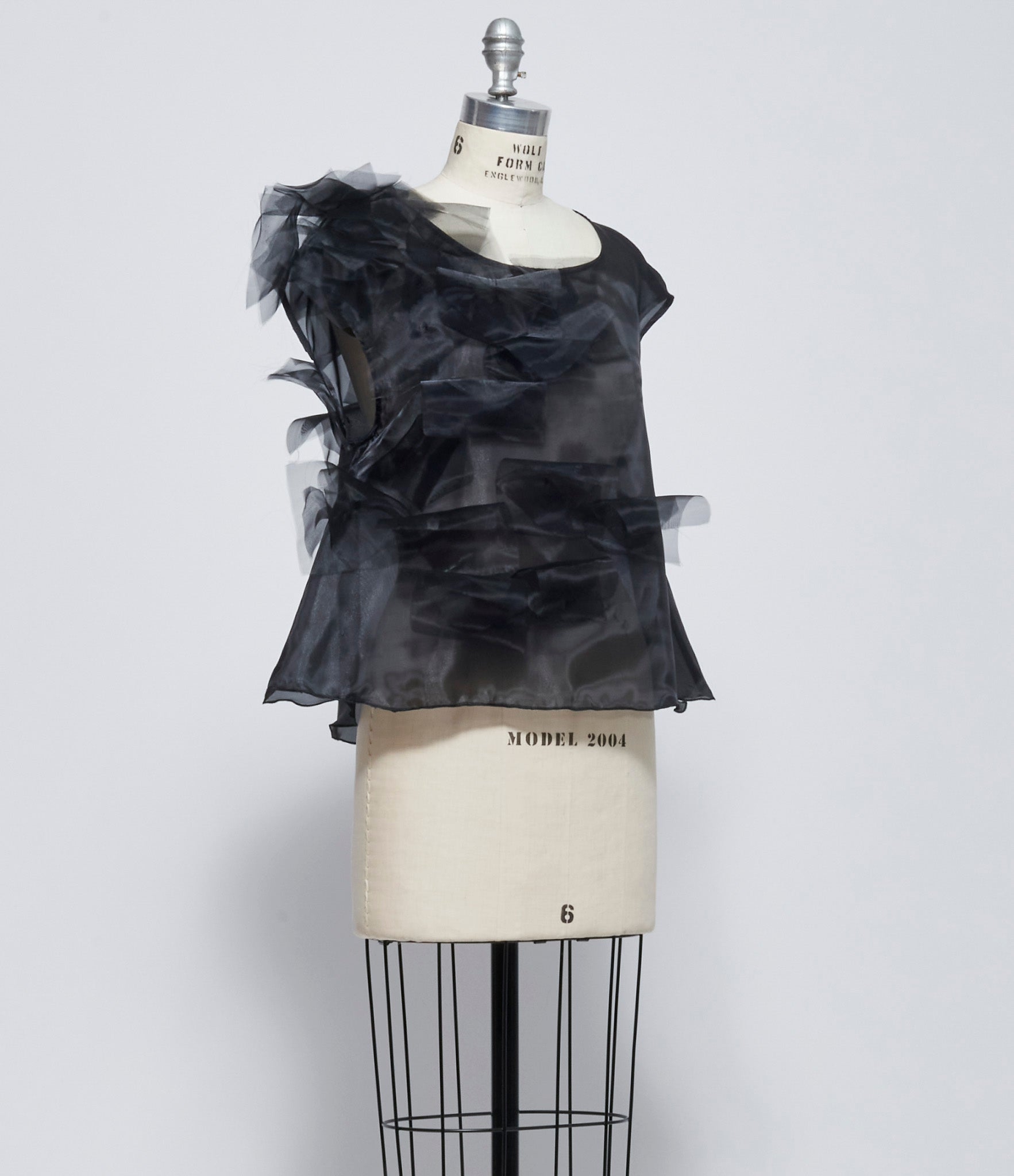 Replika Womens Black Organza Shirt