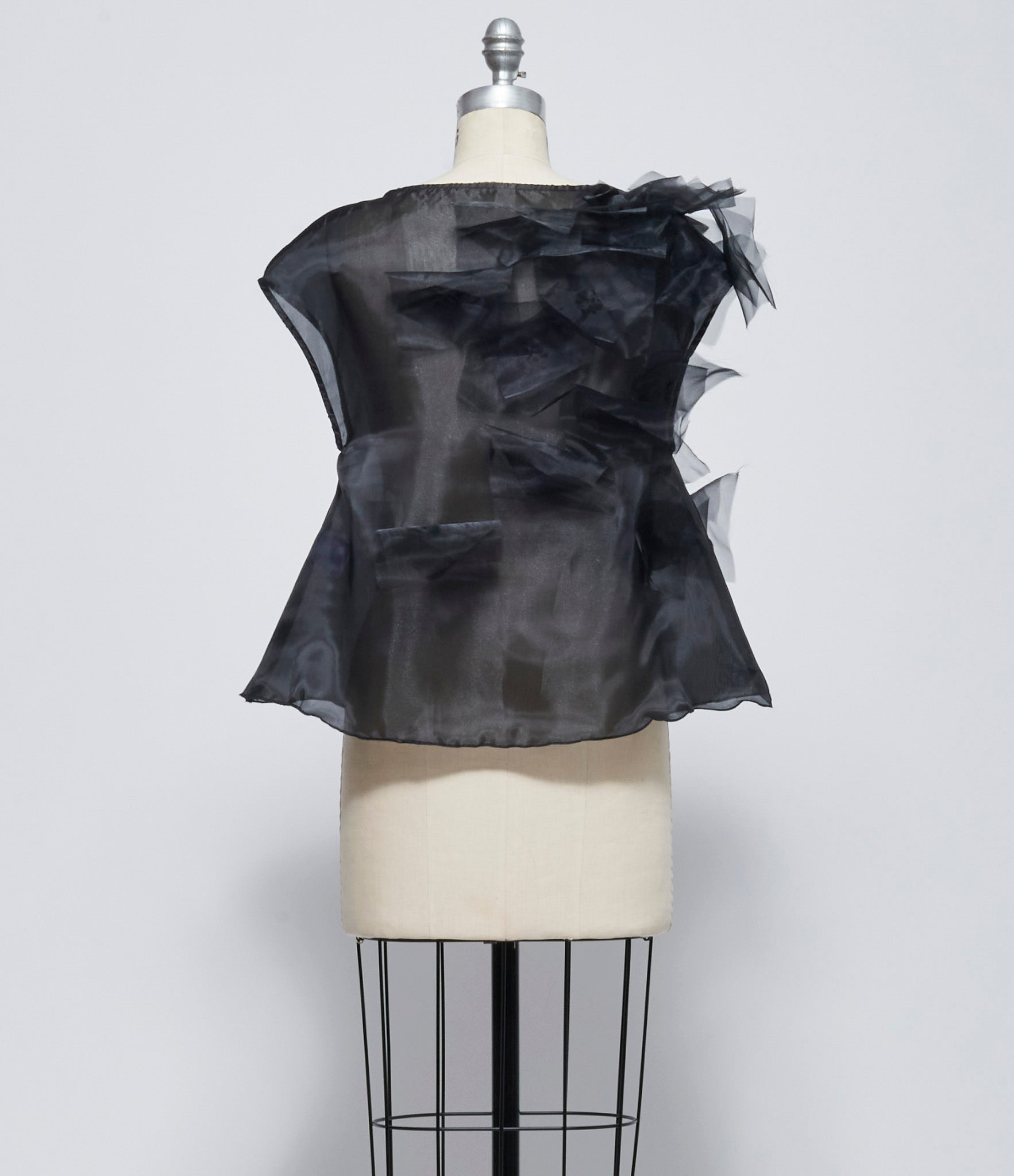Replika Womens Black Organza Shirt
