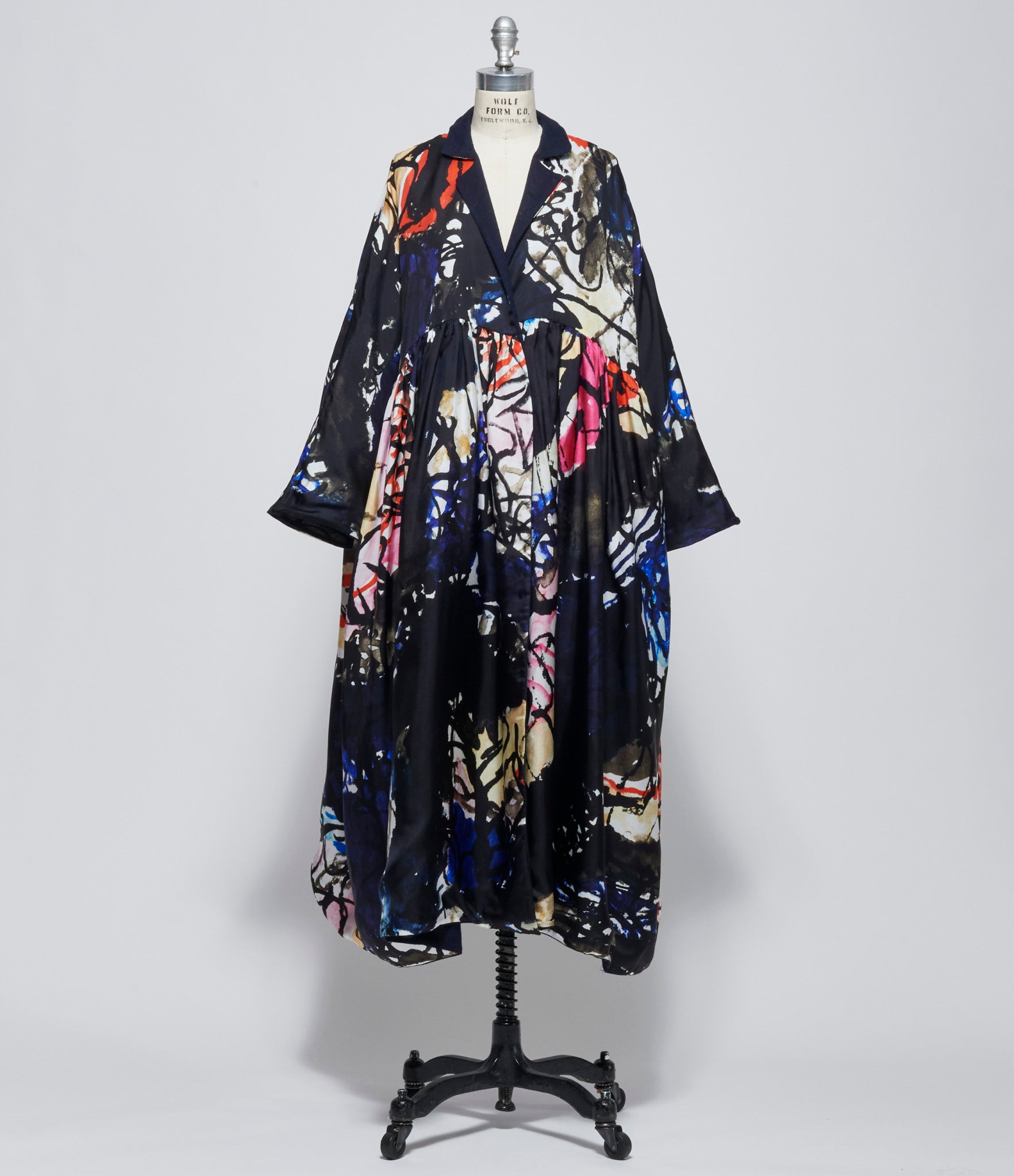 Daniela Gregis Womens Cappotto Coat Campanella Double Blu Navy Disegno Ginepro