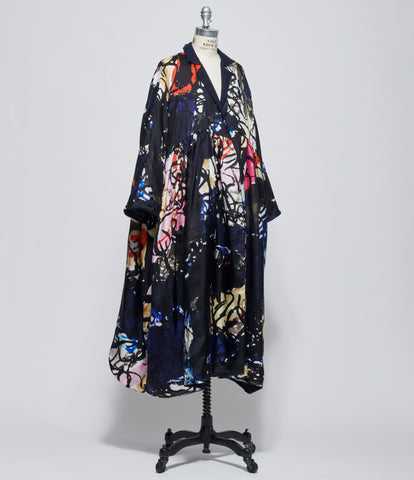 Daniela Gregis Womens Cappotto Coat Campanella Double Blu Navy Disegno Ginepro