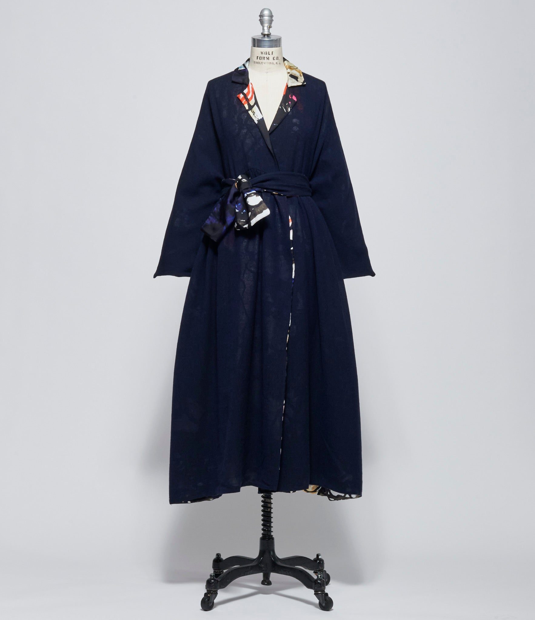 Daniela Gregis Womens Cappotto Coat Campanella Double Blu Navy Disegno Ginepro