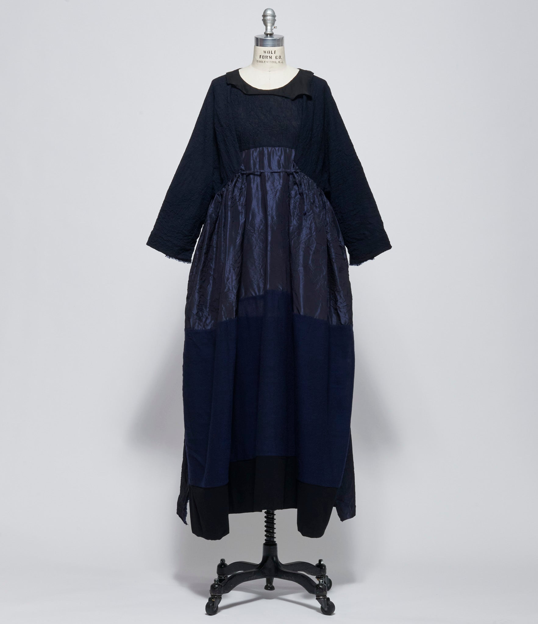 Daniela Gregis Womens Abito Dress Newpride PTC Diquattro Lavato Blu Navy Nero