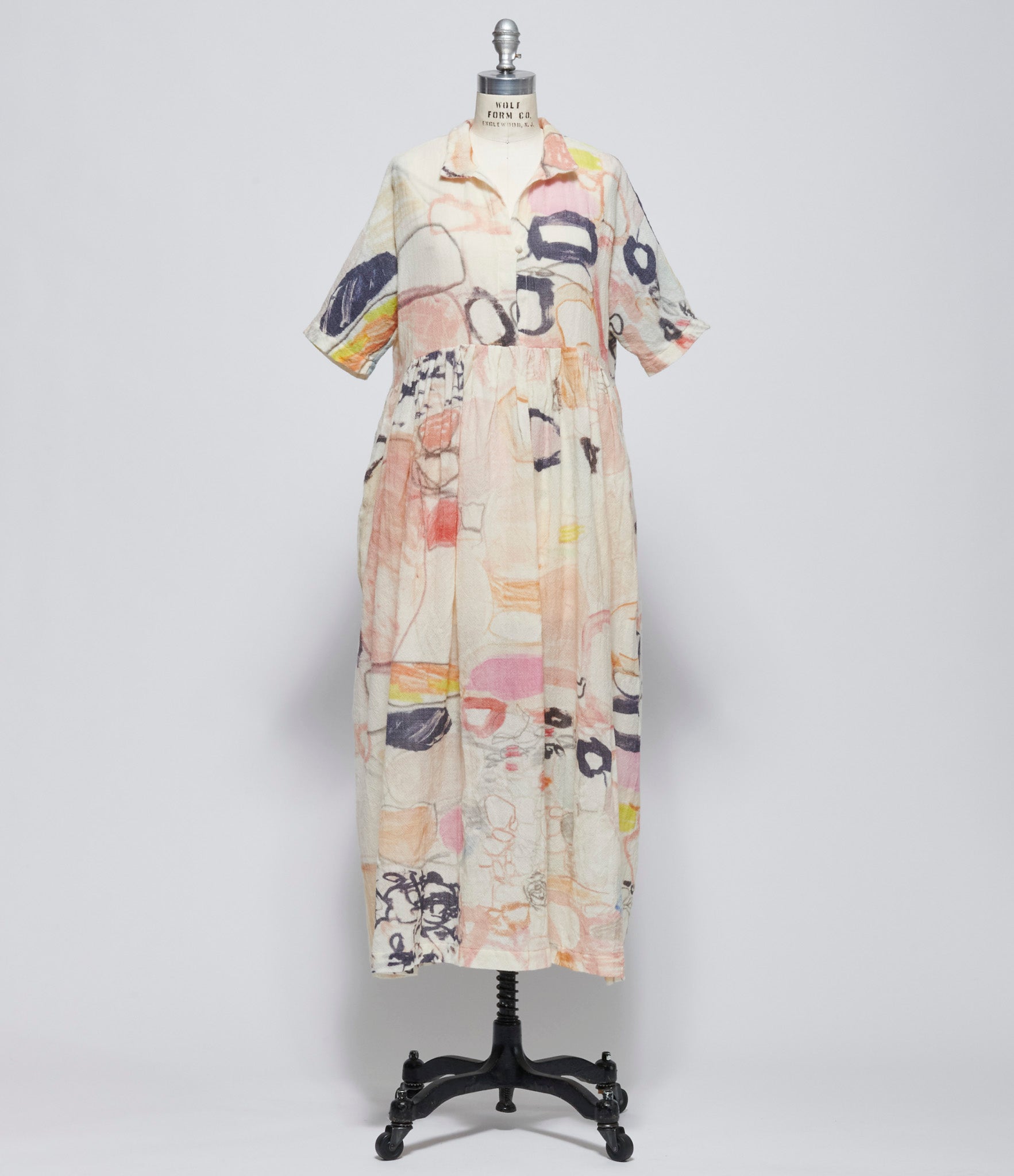 Daniela Gregis Womens Abito Dress Aria Stretto di Lavato Disegno Mercato