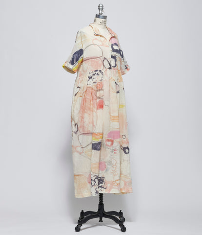 Daniela Gregis Womens Abito Dress Aria Stretto di Lavato Disegno Mercato