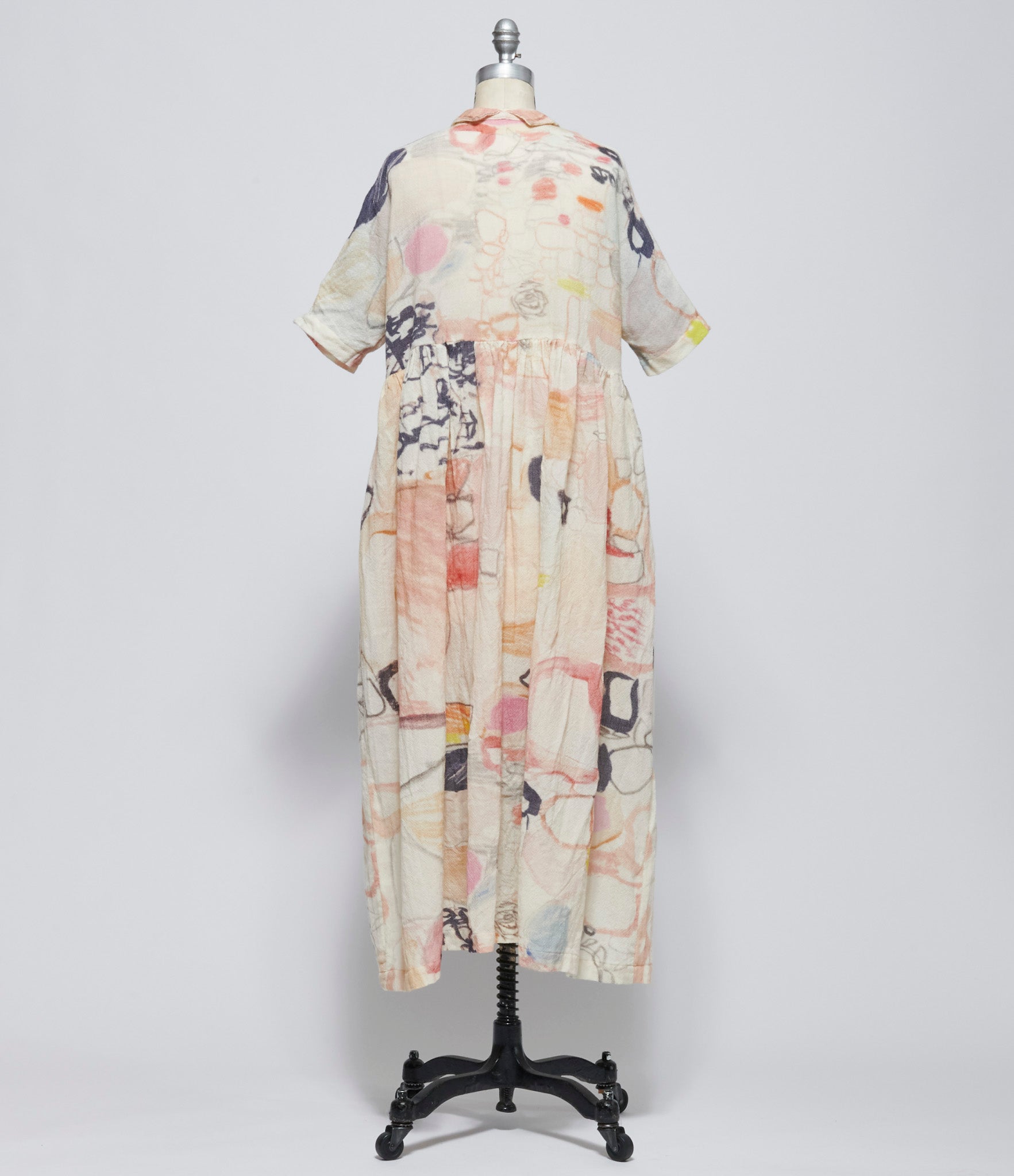 Daniela Gregis Womens Abito Dress Aria Stretto di Lavato Disegno Mercato