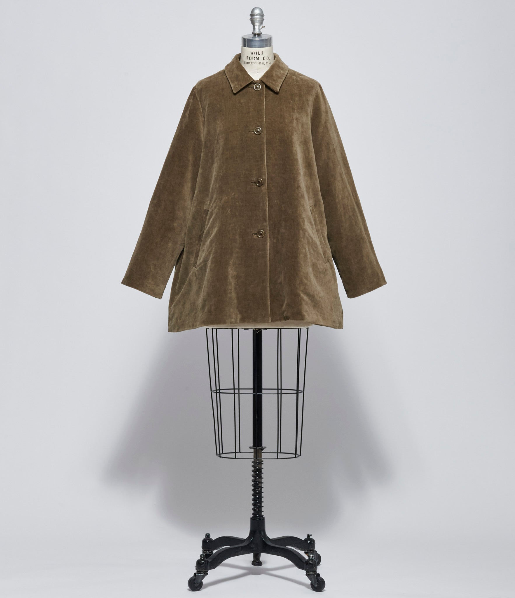 Casey Casey Womens Soleil Mid Velvet Taupe Jacket