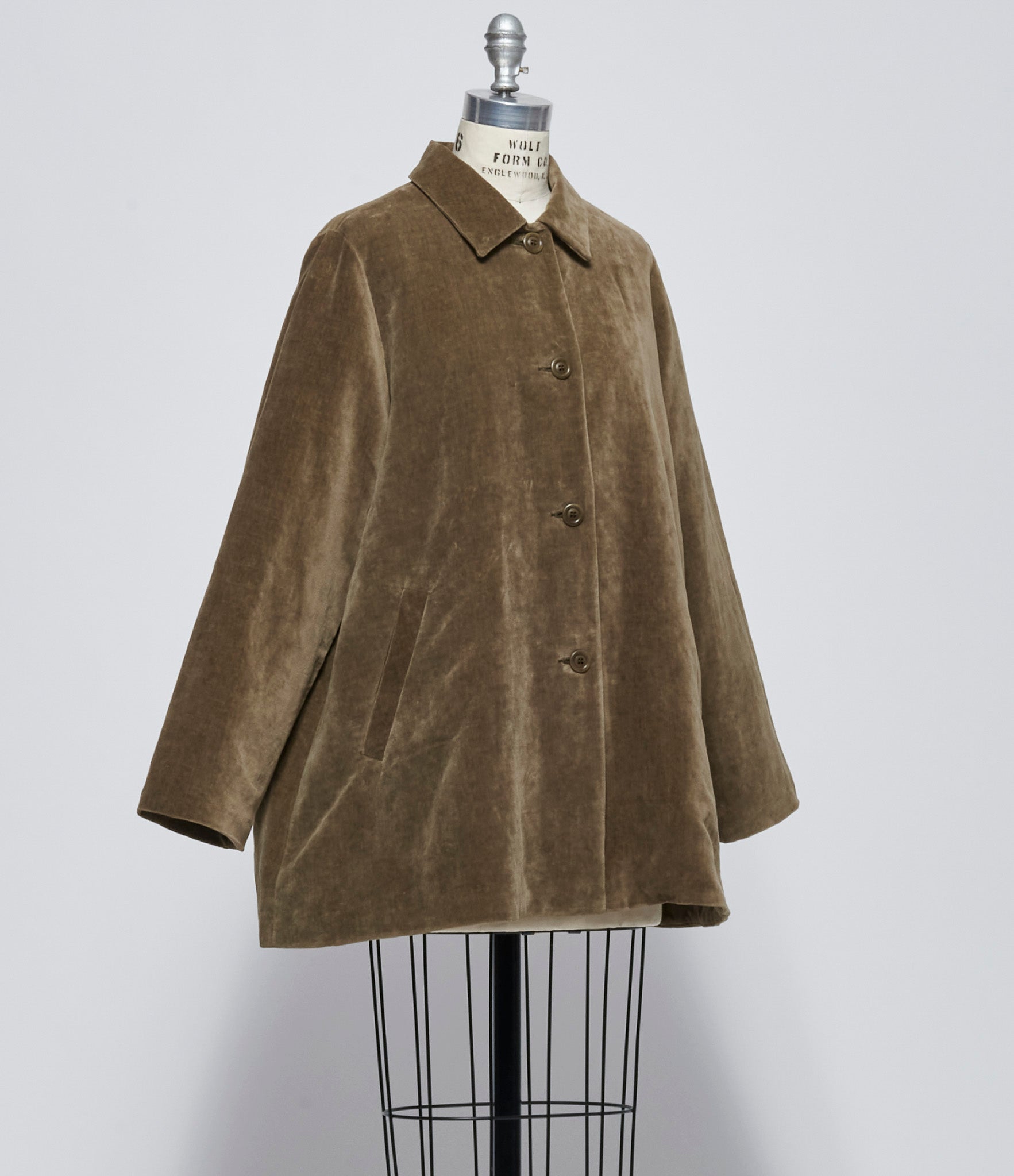 Casey Casey Womens Soleil Mid Velvet Taupe Jacket