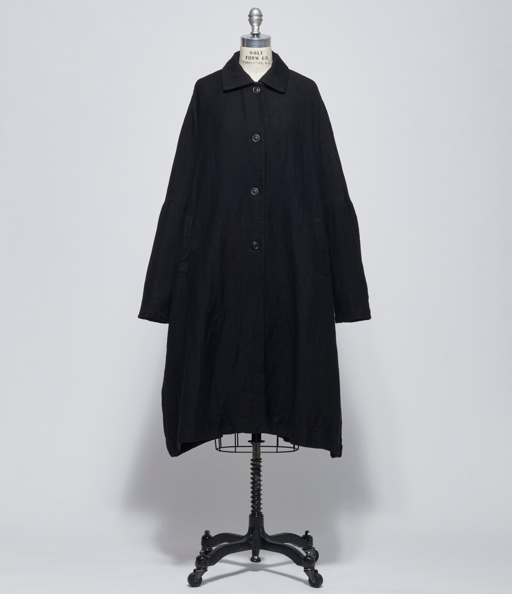 Casey Casey Womens Atomless Bat Black Coat