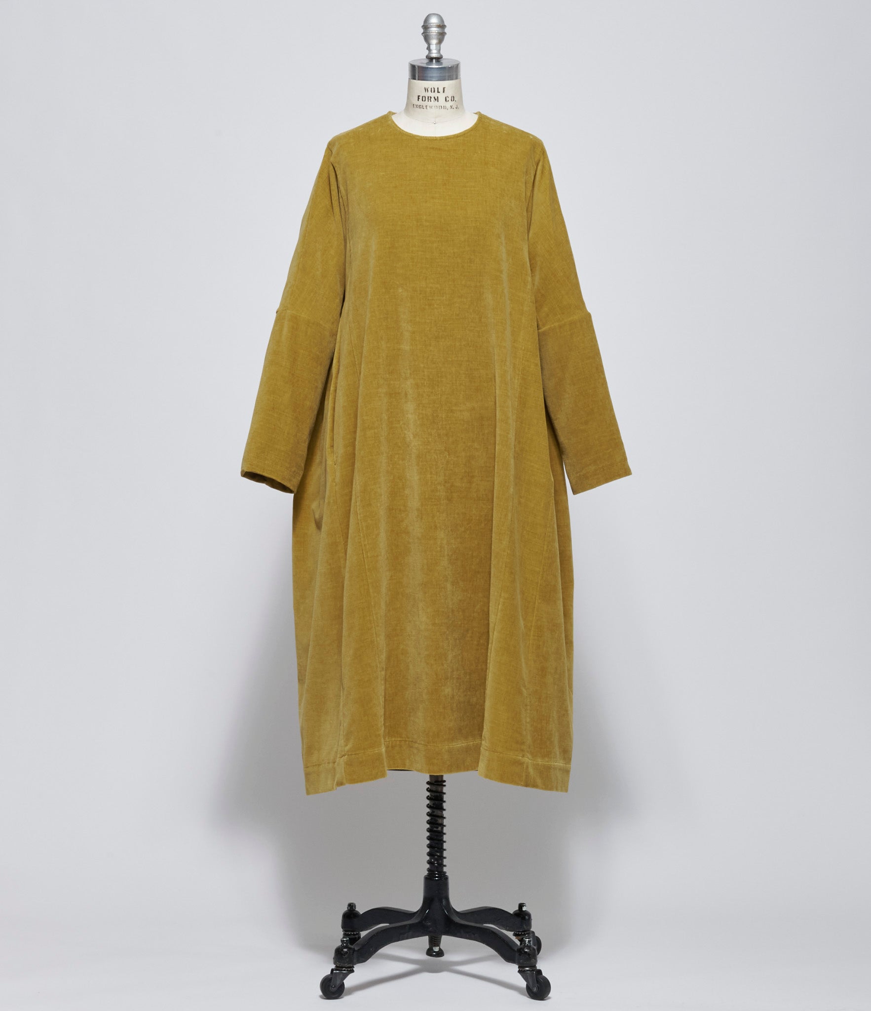 Casey Casey Womens PYJ Rouche L Velvet Ocra Dress