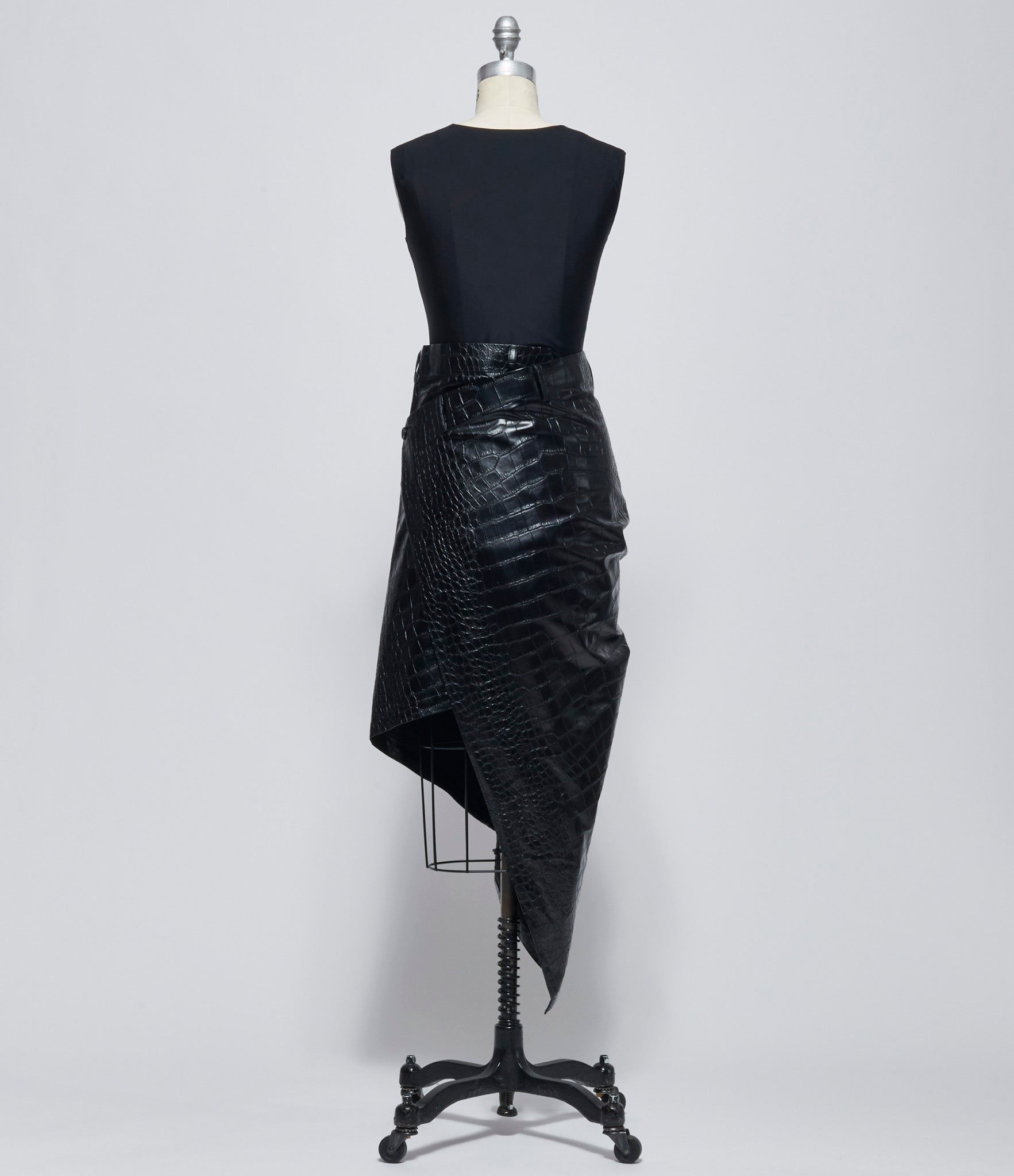 Junya Watanabe Womens Faux Croc Wrap Skirt
