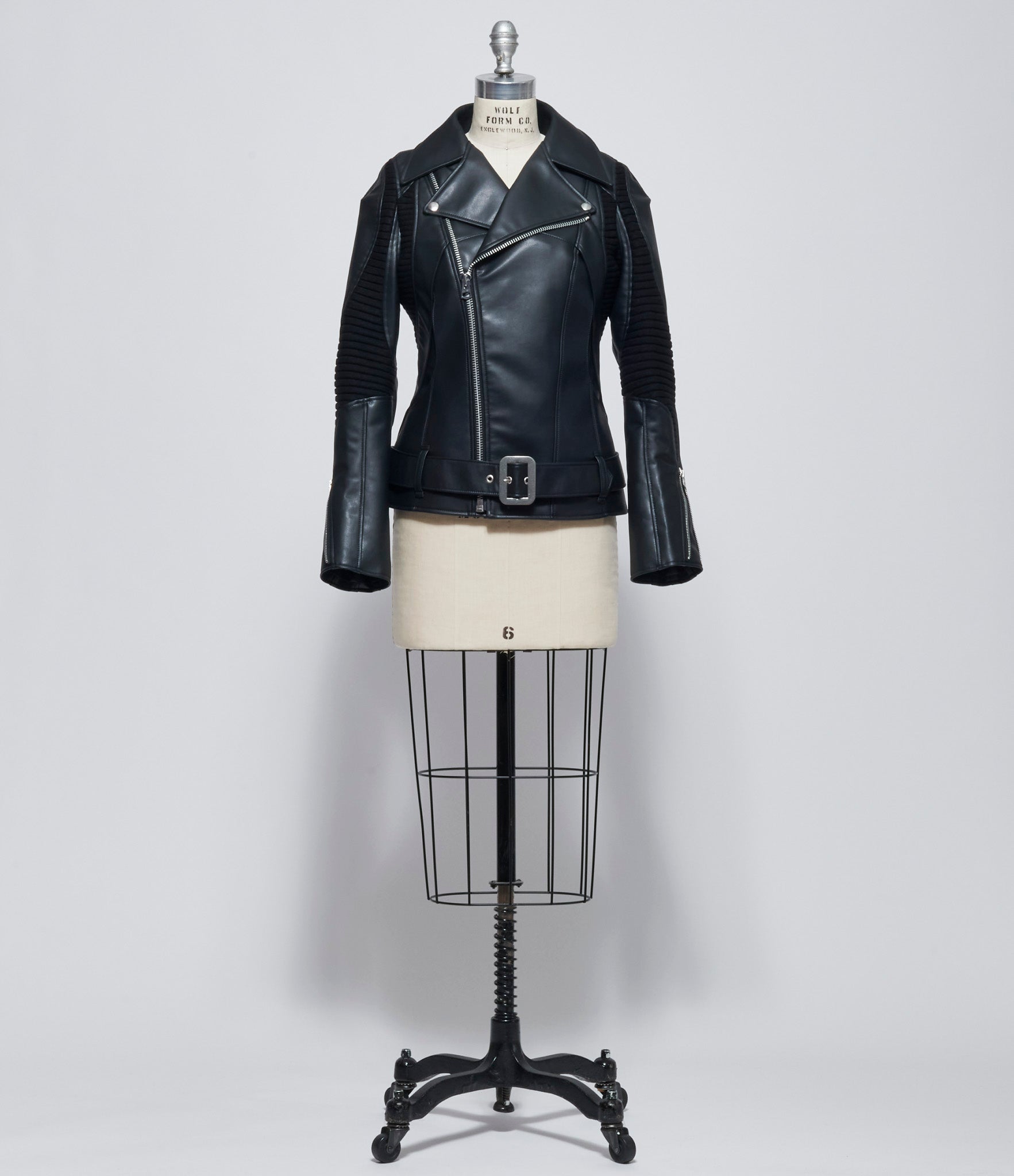 Junya Watanabe Womens Ribbed Biker Jacket