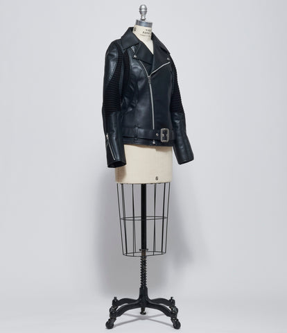 Junya Watanabe Womens Ribbed Biker Jacket