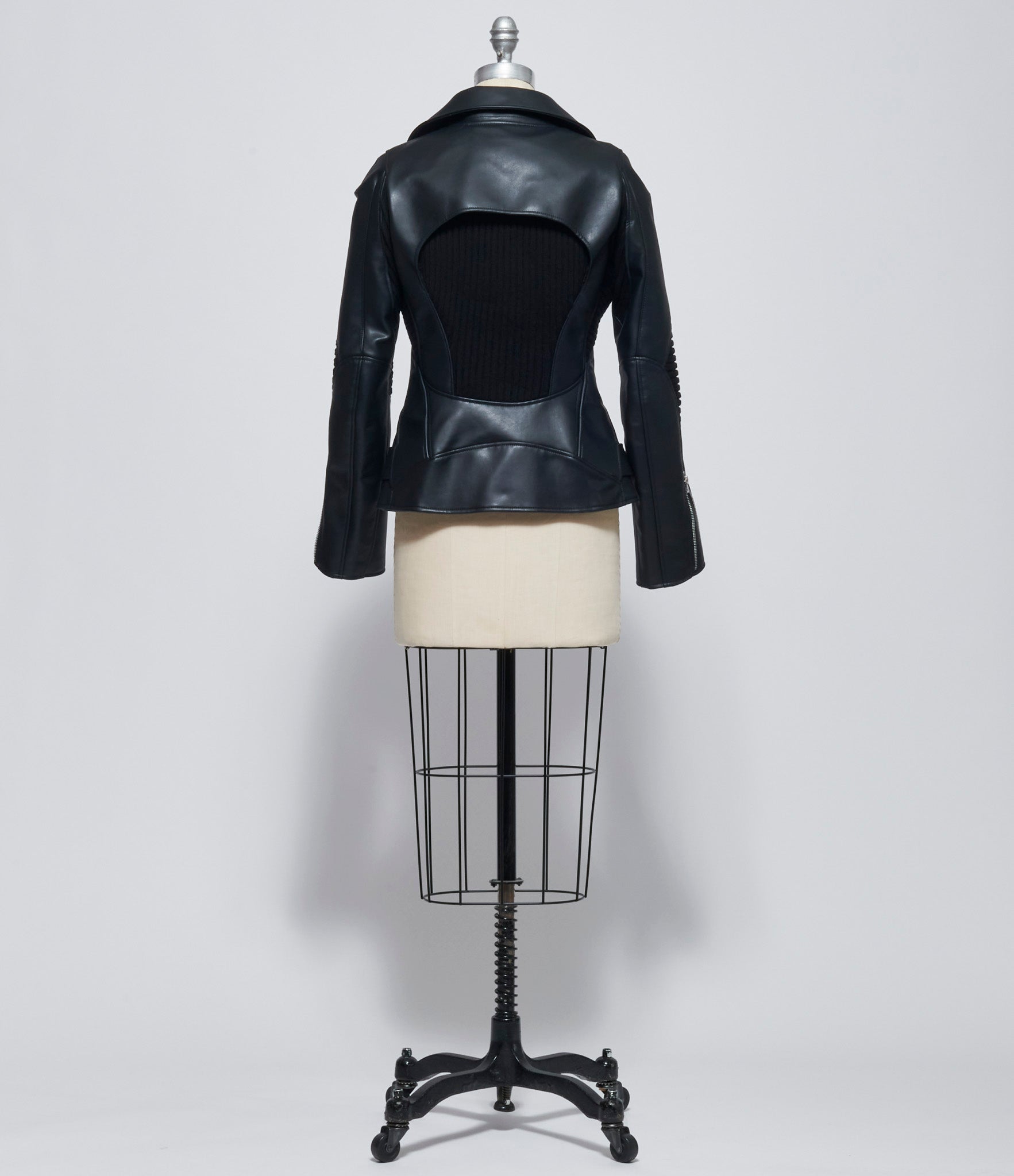 Junya Watanabe Womens Ribbed Biker Jacket