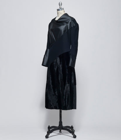 Junya Watanabe Womens Mixed Fabric Paneled Dress