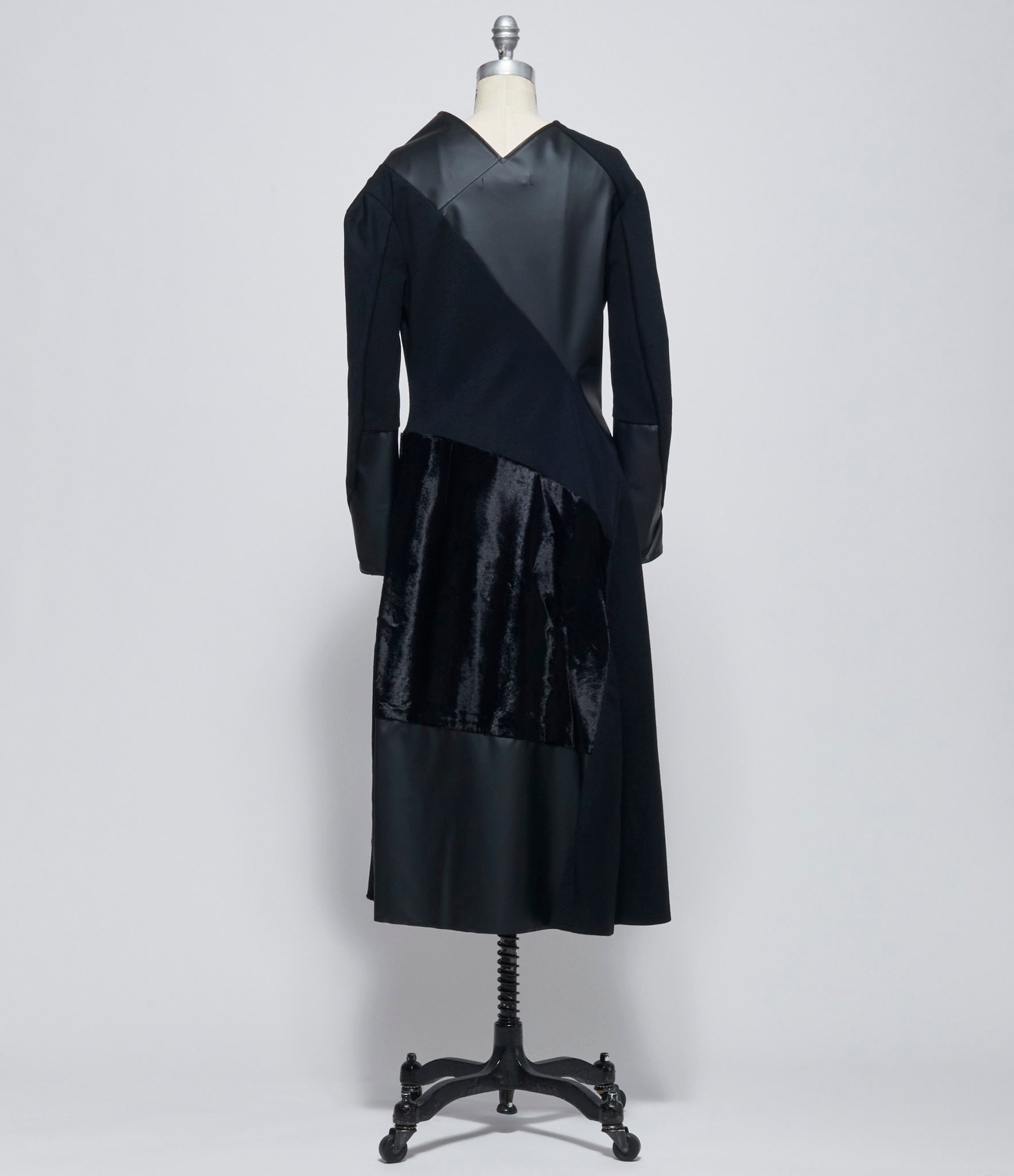 Junya Watanabe Womens Mixed Fabric Paneled Dress