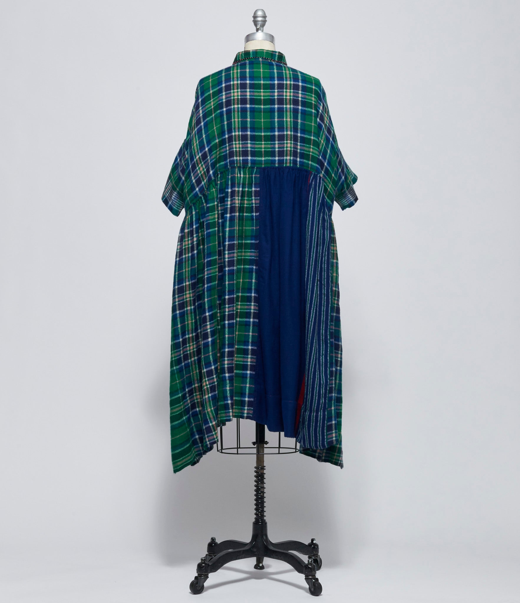 Pero Womens Green Plaid Dress