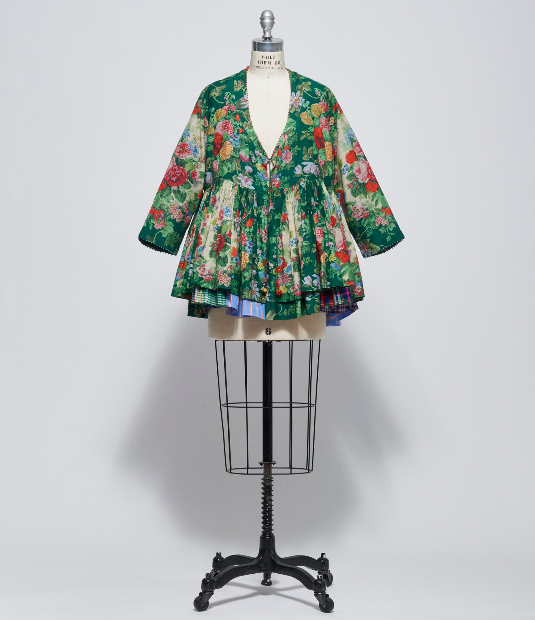 Pero Womens Green Floral Reversible Top