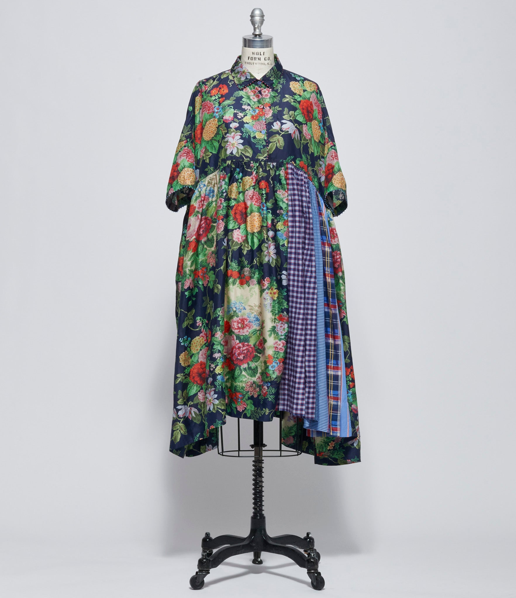 Pero Womens Blue Floral Dress