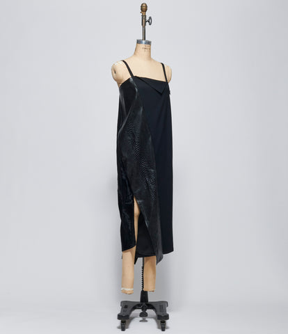 Junya Watanabe Womens Faux Croc Paneled Jumpsuit