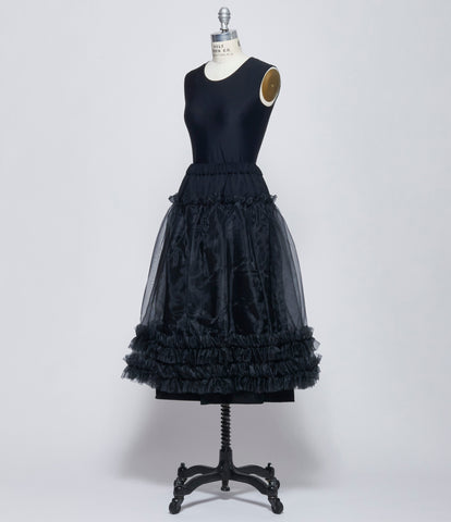Noir Kei Ninomiya Comme Des Garcons Womens Overlay Skirt
