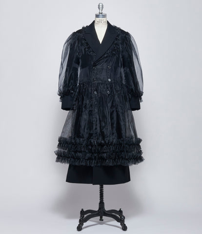Noir Kei Ninomiya Comme Des Garcons Womens Overlay Coat