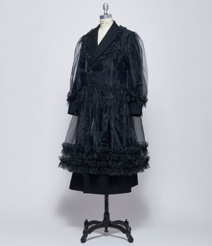 Noir Kei Ninomiya Comme Des Garcons Womens Overlay Coat