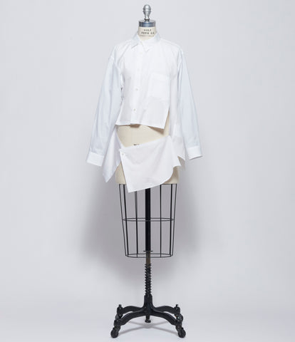 Comme Des Garcons Womens Asymmetric Cut Out Shirt