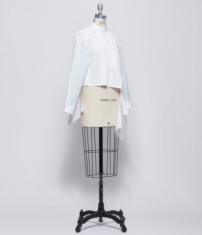 Comme Des Garcons Womens Asymmetric Cut Out Shirt