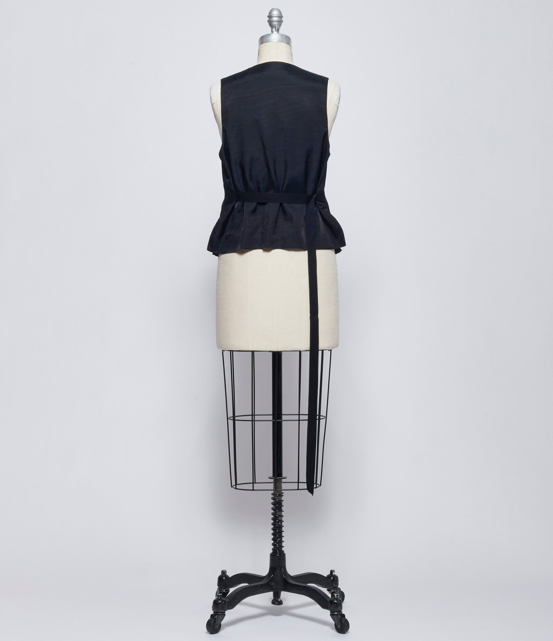 Ann Demeulemeester Womens Janessa Twisted Closure Waistcoat with Raw Edge Cotton Detail