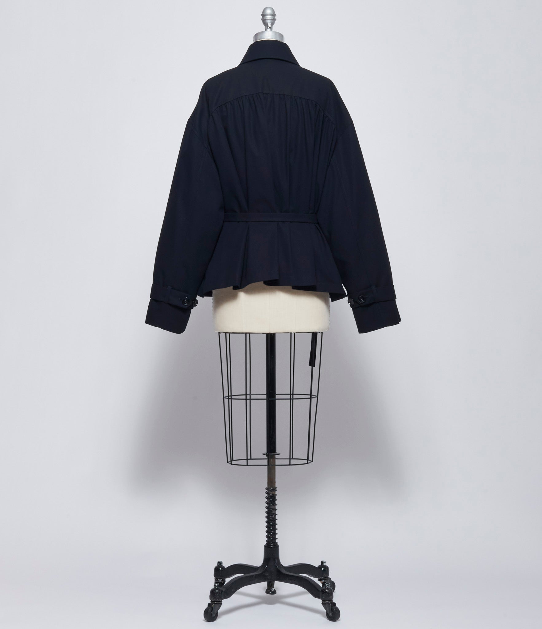 Ann Demeulemeester Womens Leni Double Breasted Cropped Trench Coat