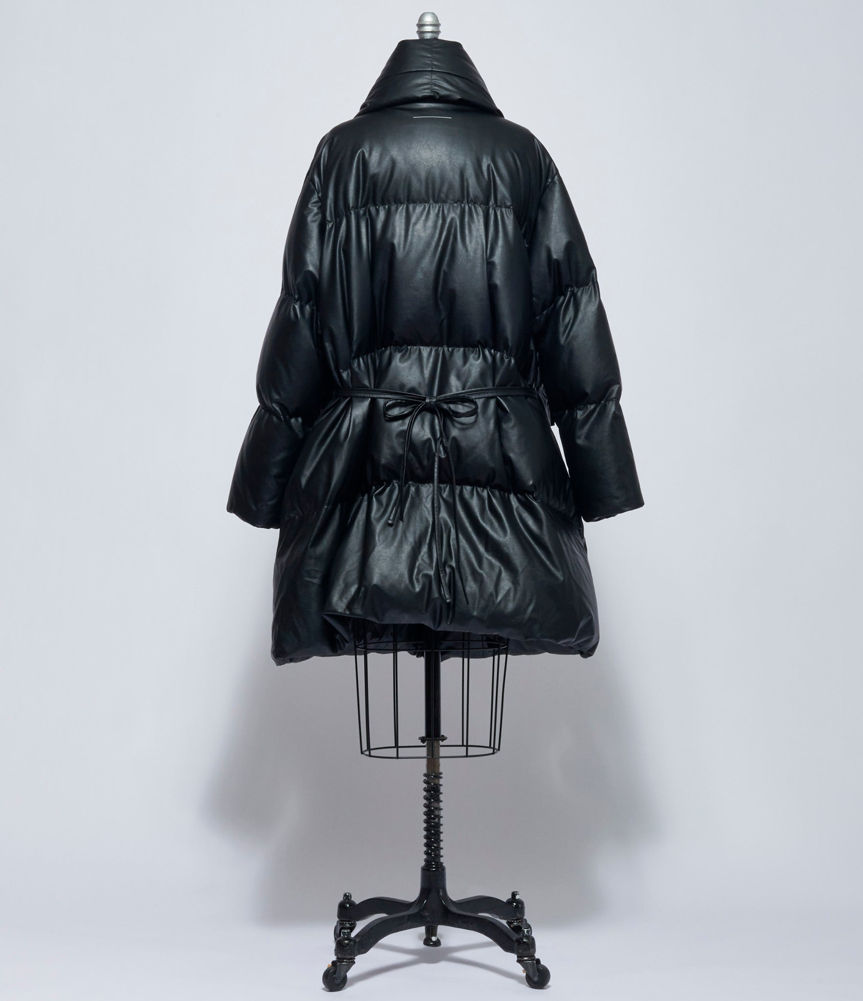 MM6 Maison Margiela Womens Long Faux Leather Down Coat