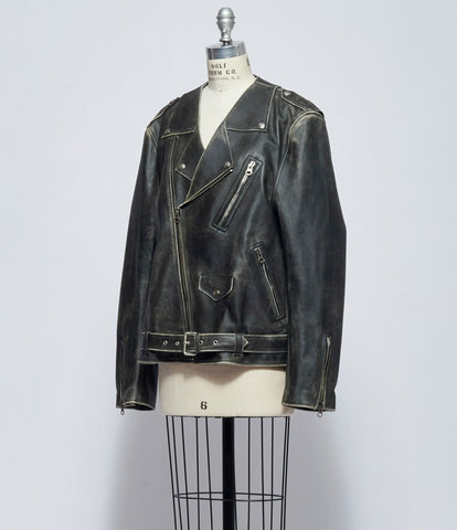 MM6 Maison Margiela Womens Leather Biker Jacket