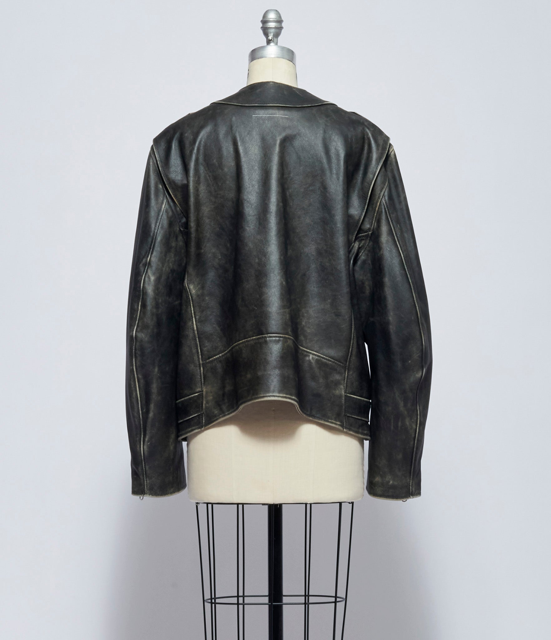 MM6 Maison Margiela Womens Leather Biker Jacket