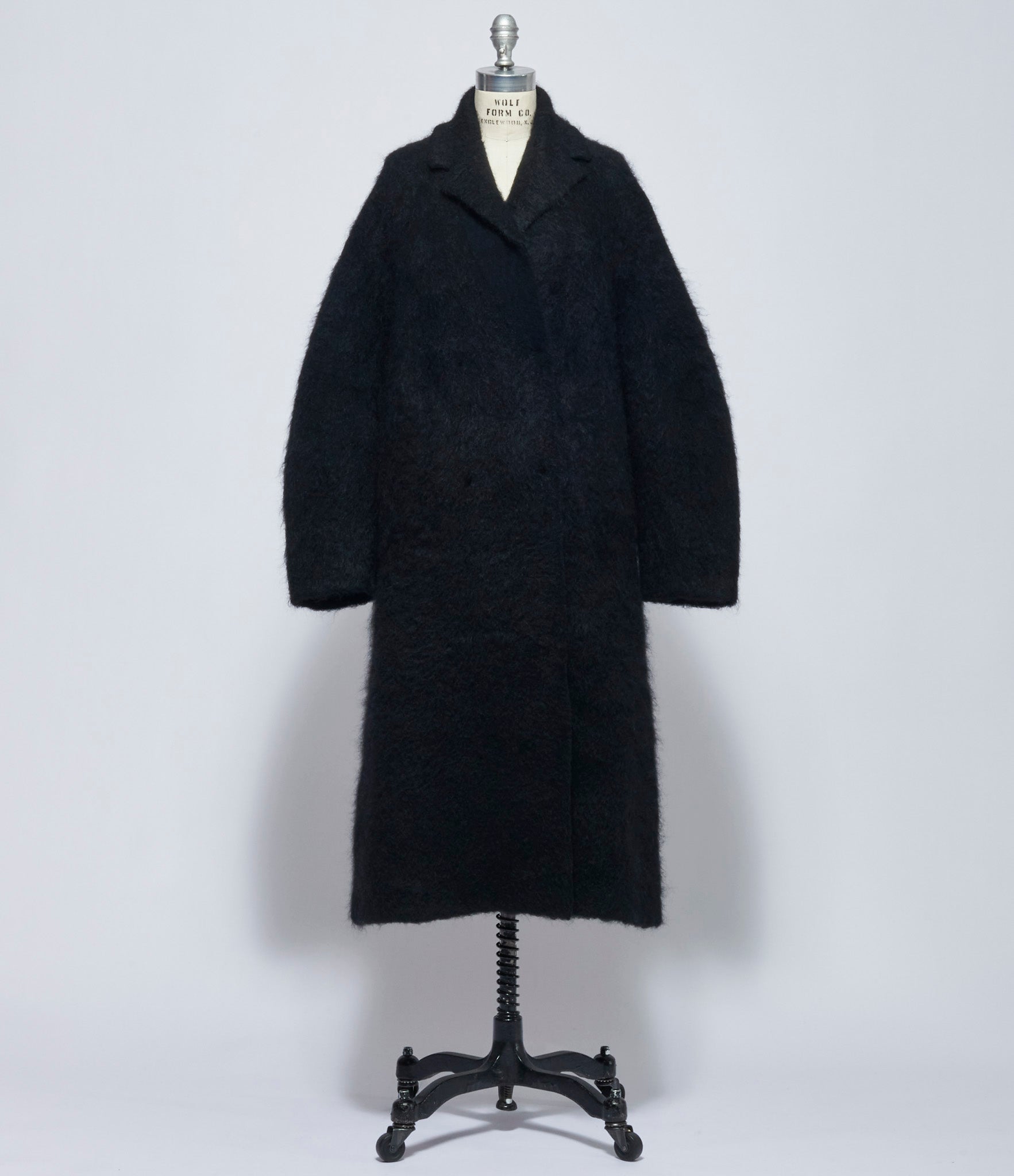 Boboutic Womens Bob's Fur Double Breast Fur Coat