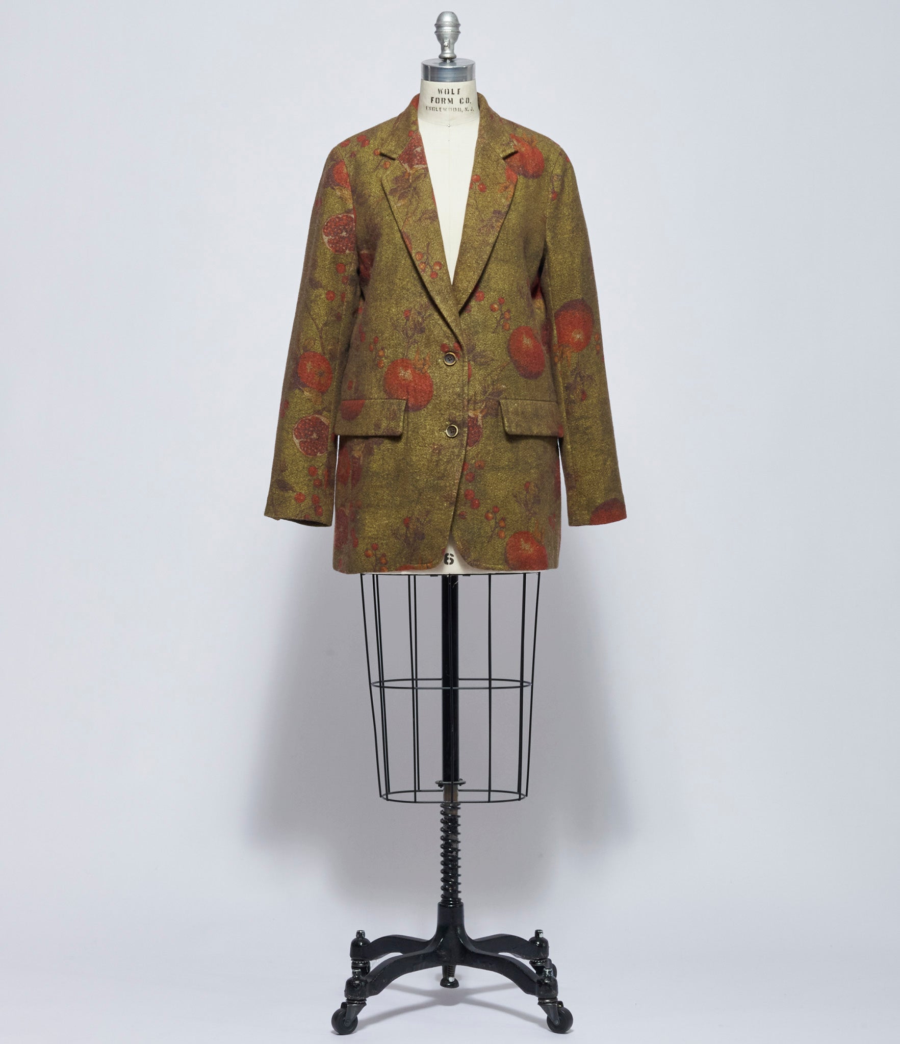 Uma Wang Womens Tan, Red, & Green Kali Jacket