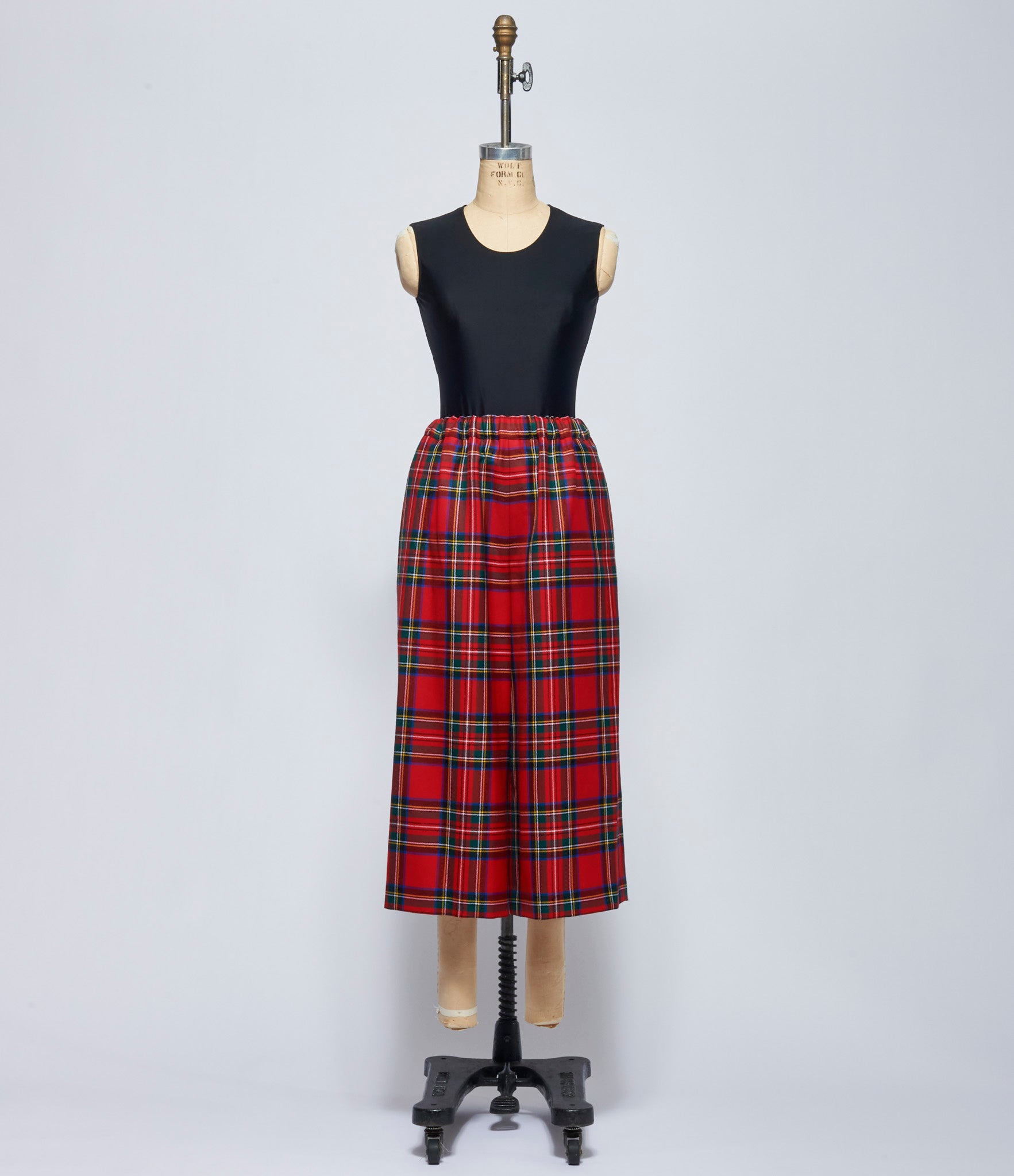 Comme Des Garcons Womens Red Tartan Pants